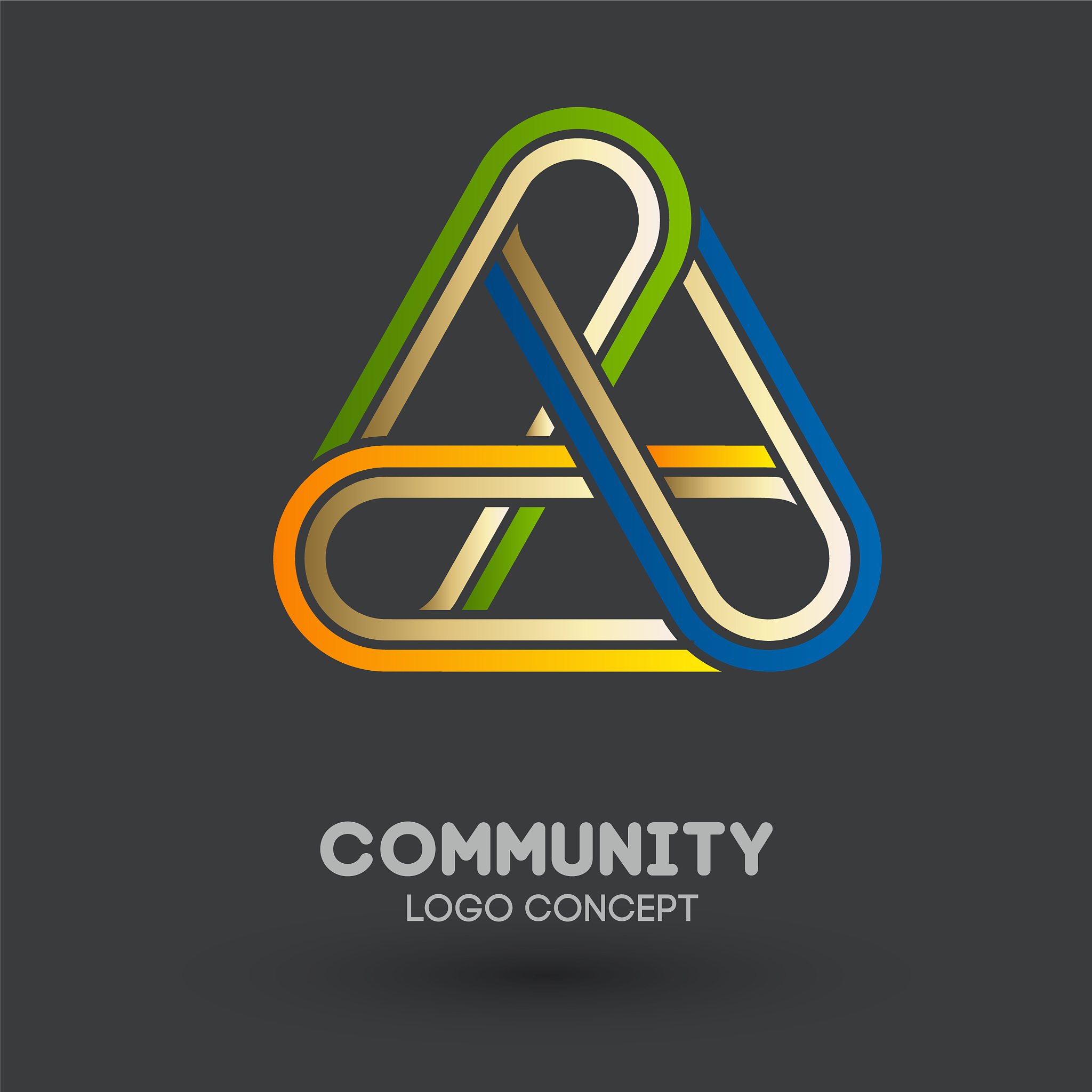 community care logo connecting people logo design