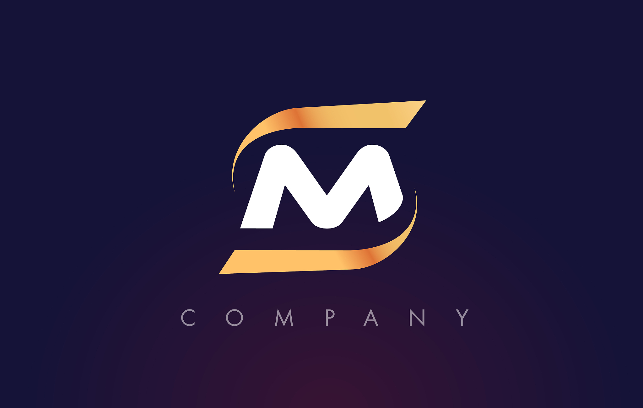 m letter logo design modern letter template