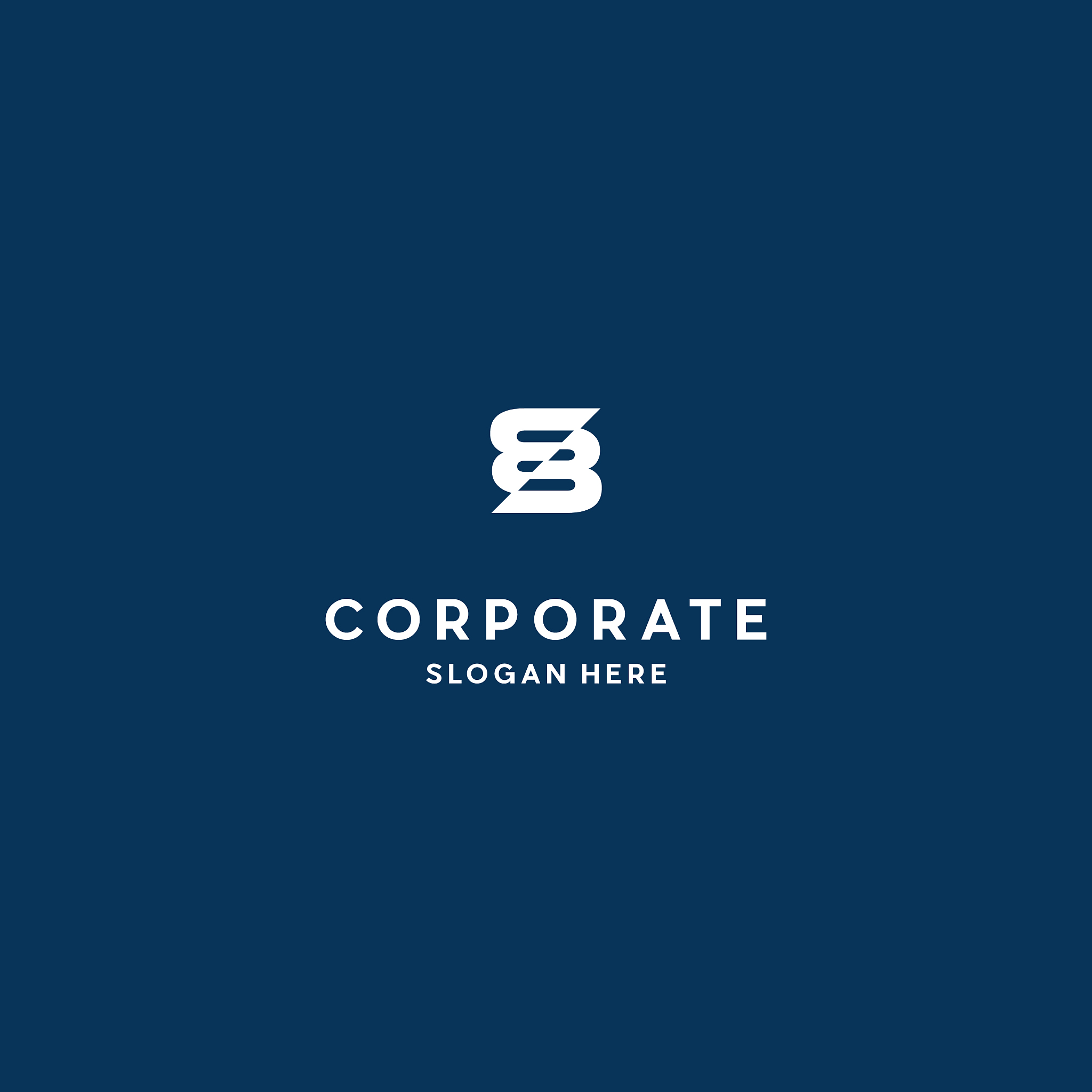 letter sb shape creative business logo design