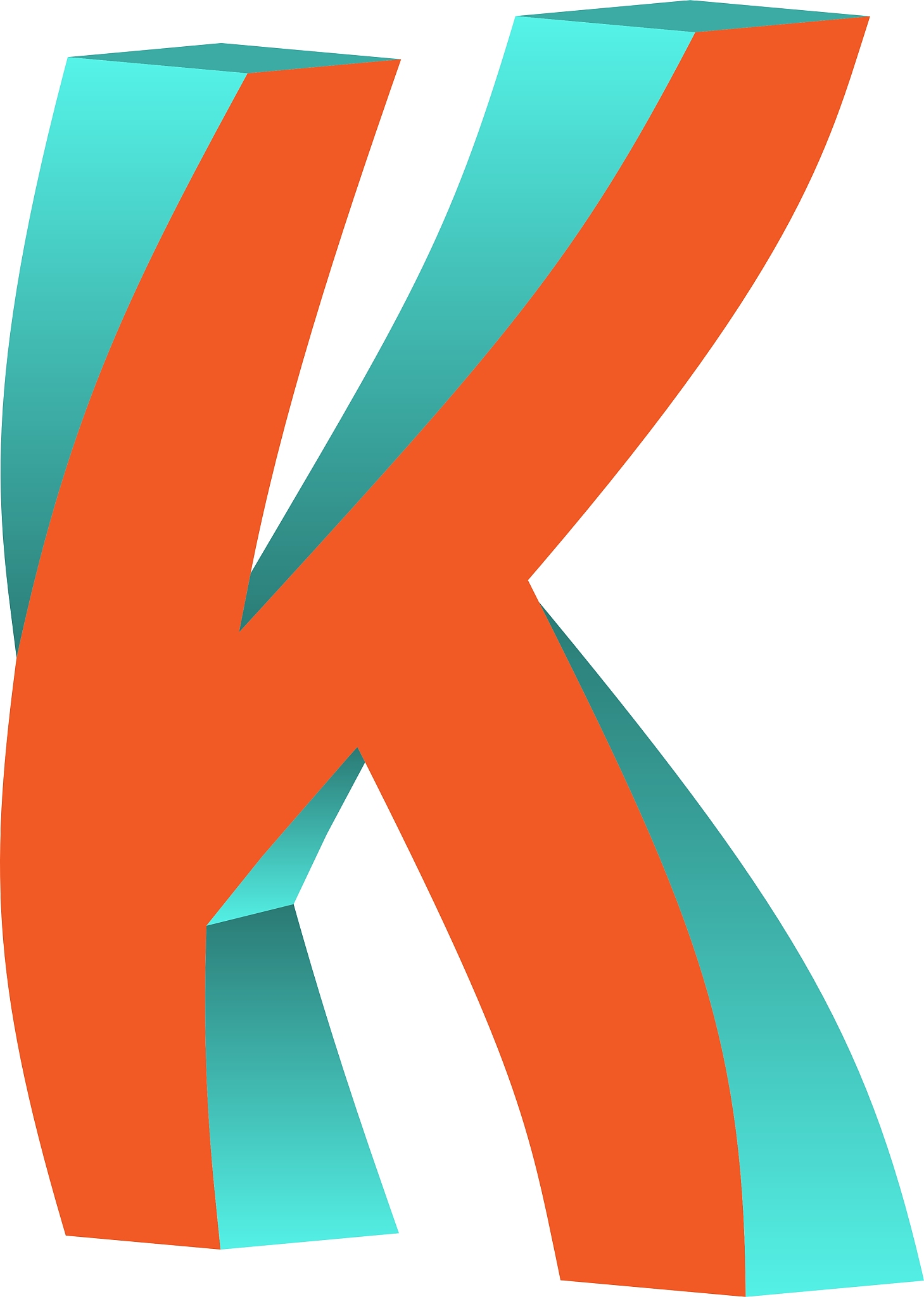 twisted letter k logo icon design template element