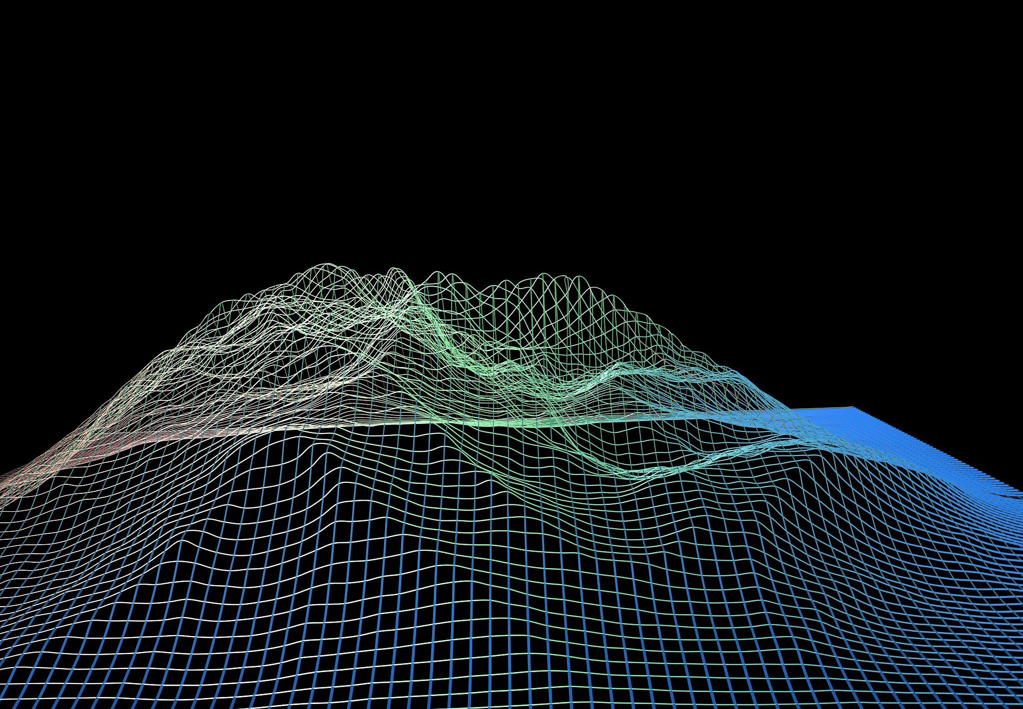 如何利用opengl代码画一座山