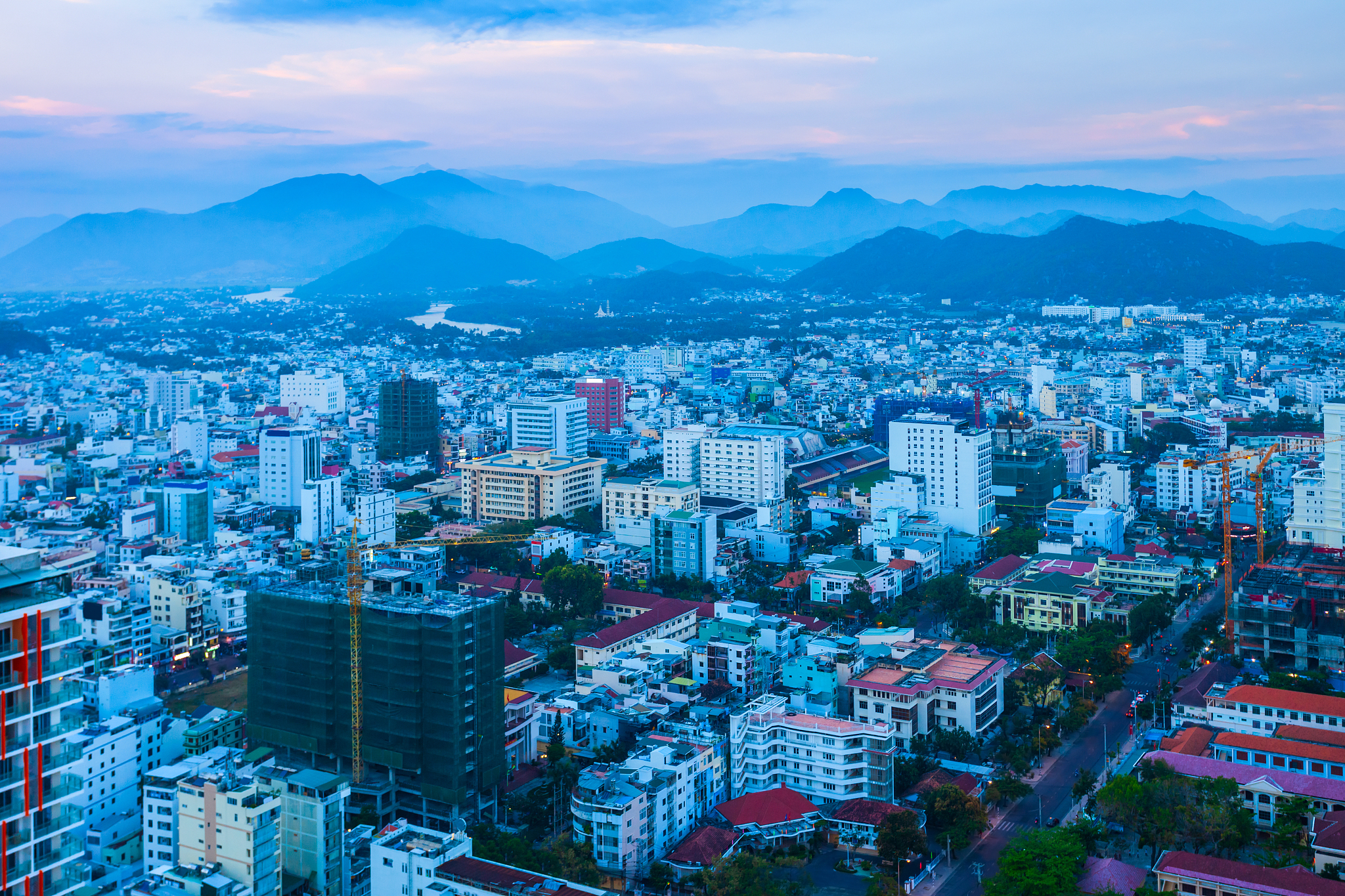 nha trang skyline aerial view