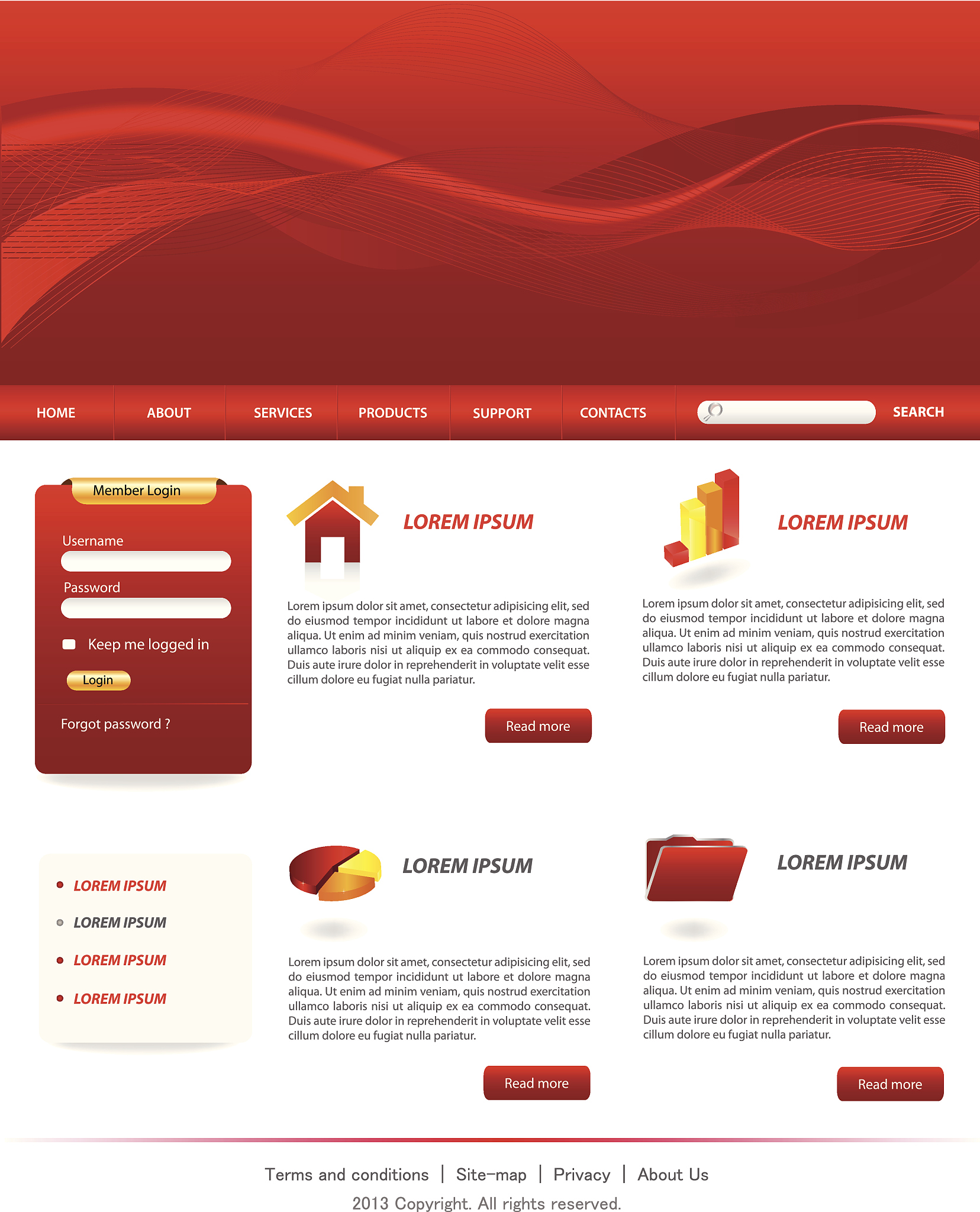 red website template