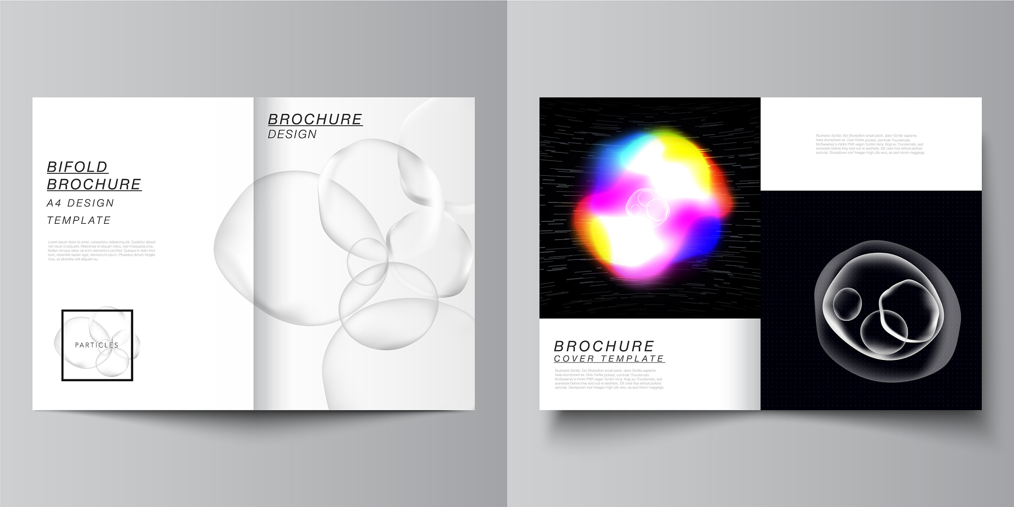 layout of two a4 format cover mockups
