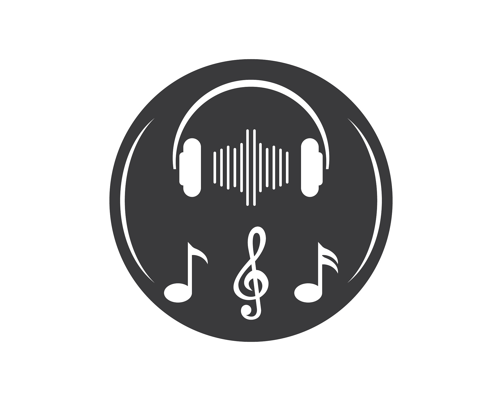 music note icon vector template