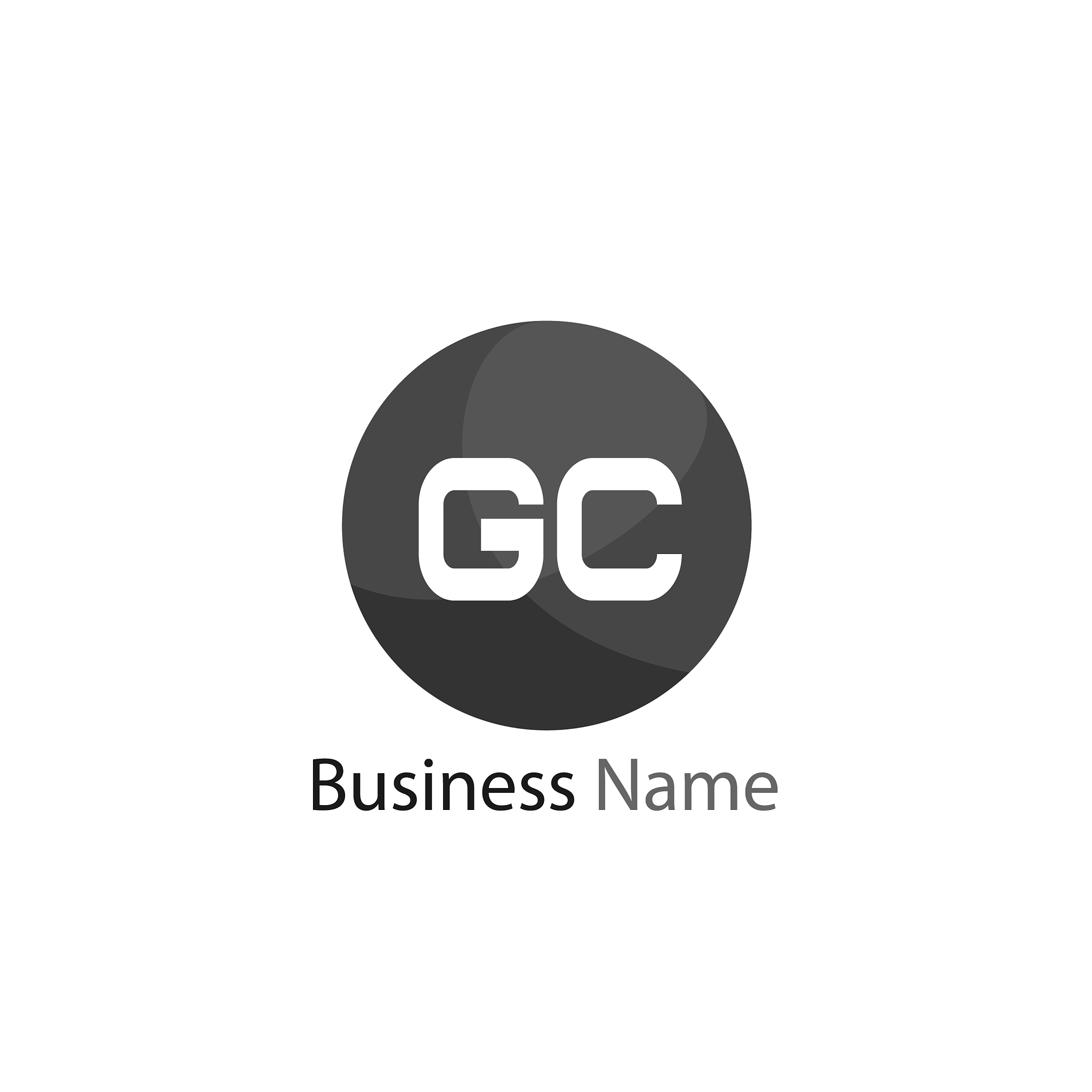 initial letter gc logo template design