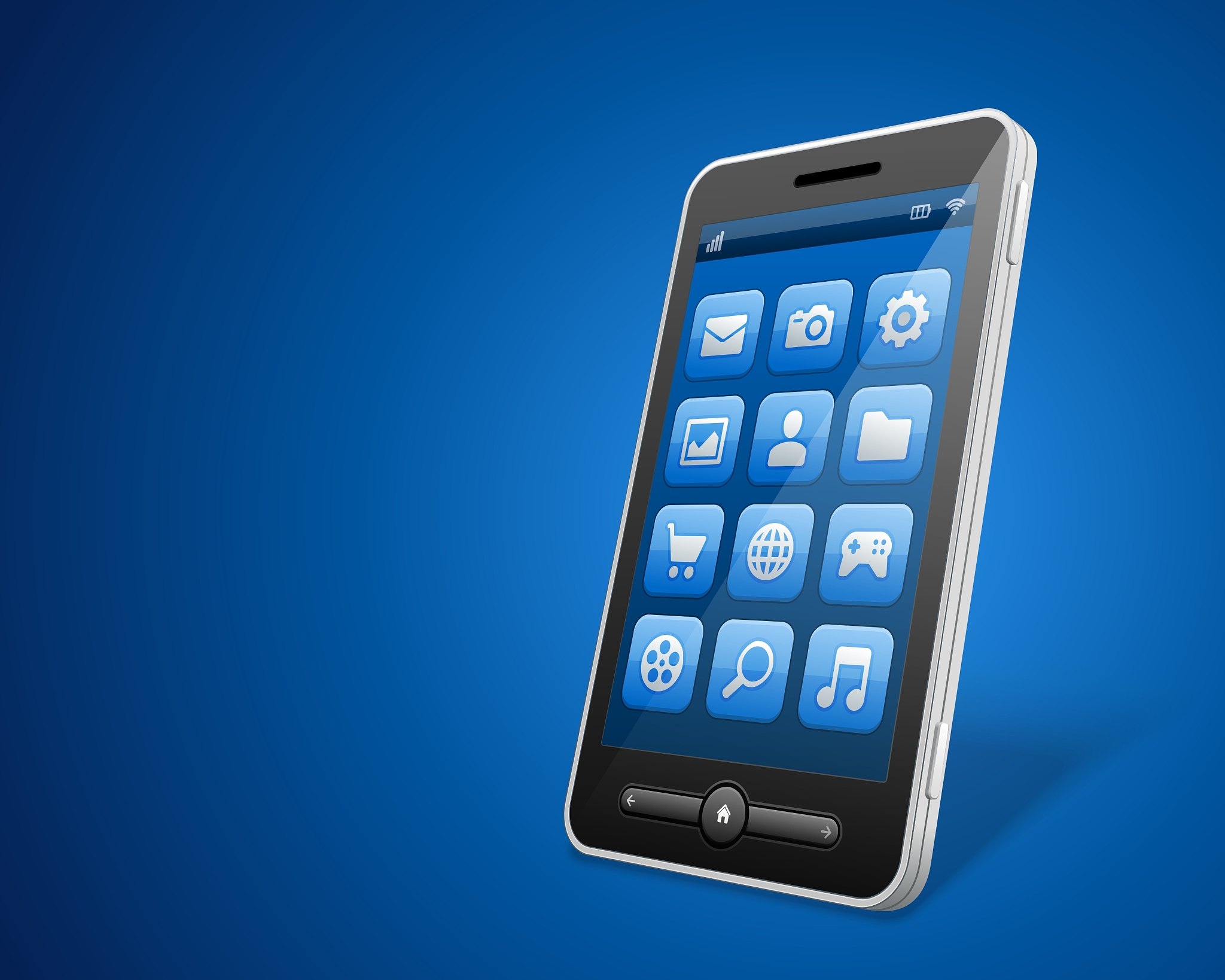 mobile phone and icons
