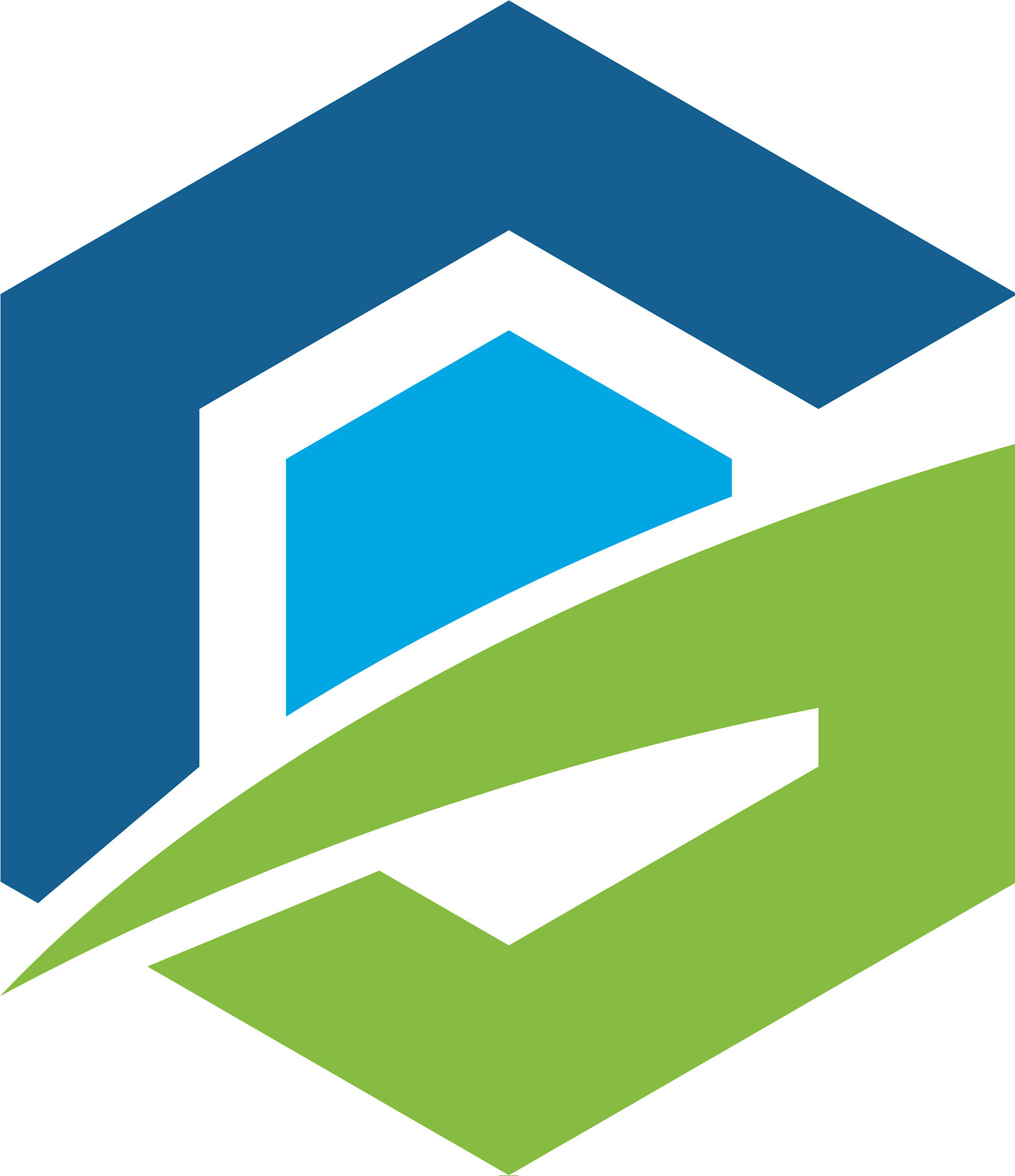 g letter hexagon shape logo design eps 10