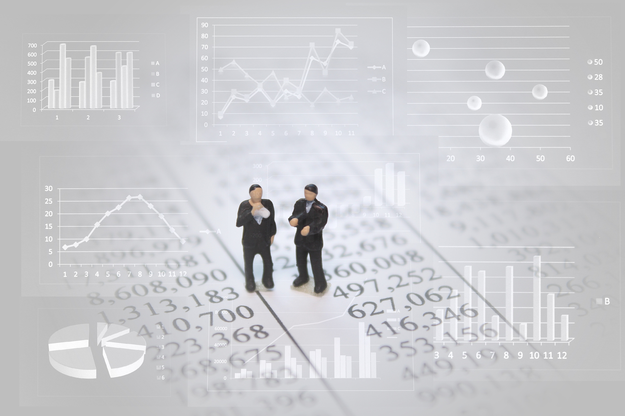 business consept, financial graphs