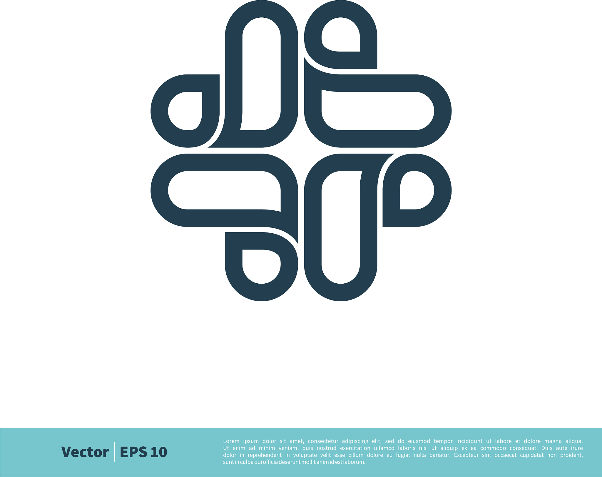 abstract ornamental cross logo icon template