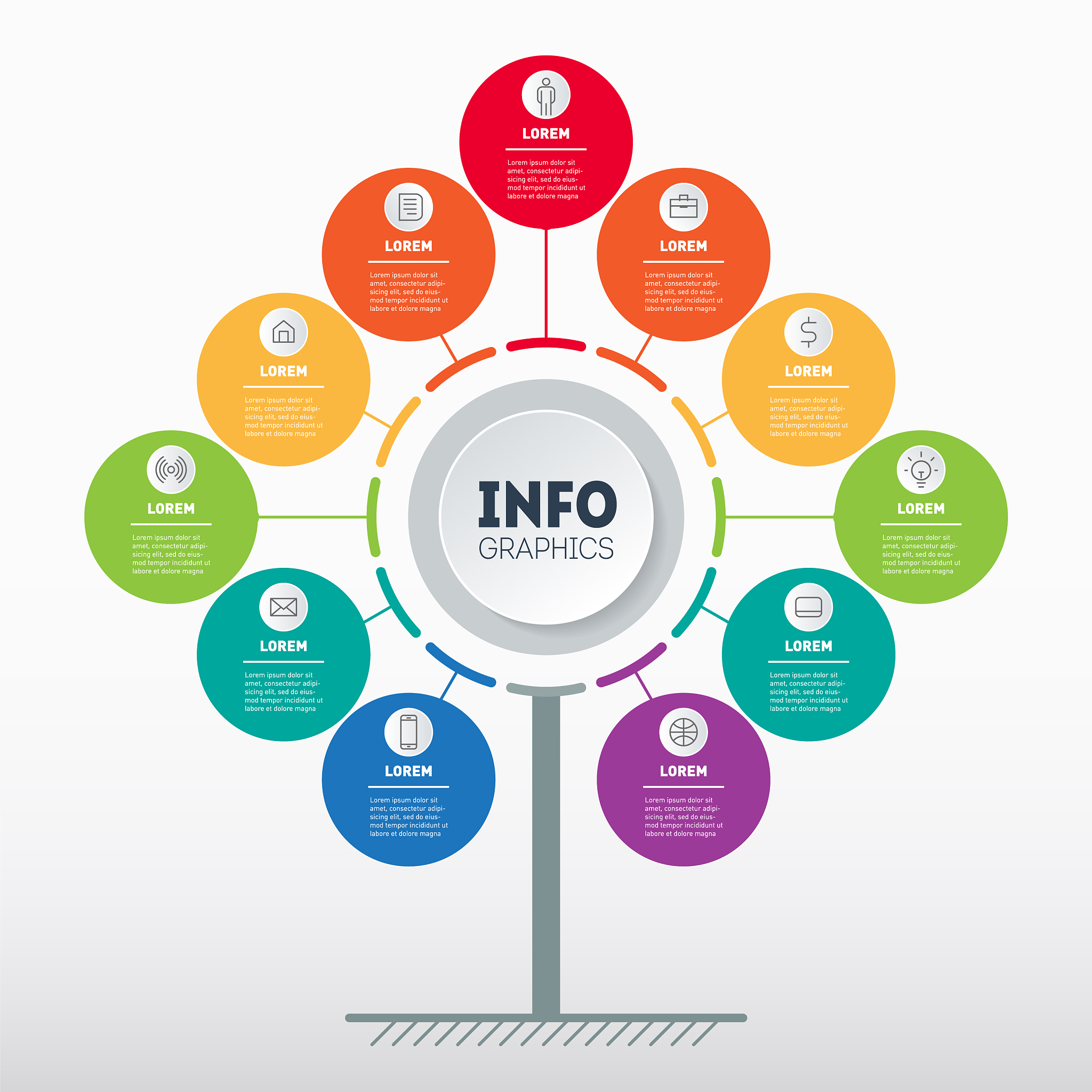 business presentation or infographics concept