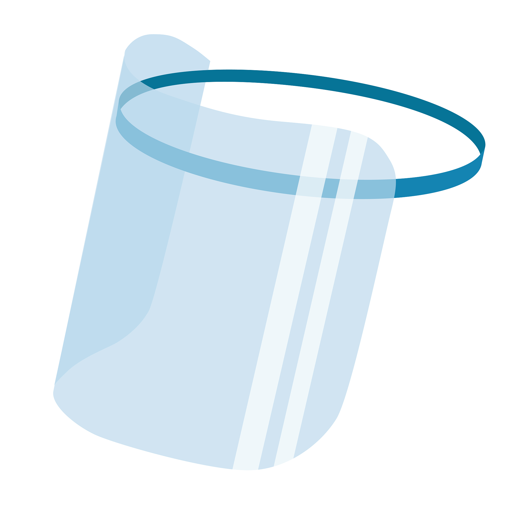 vector illustration of face shield.