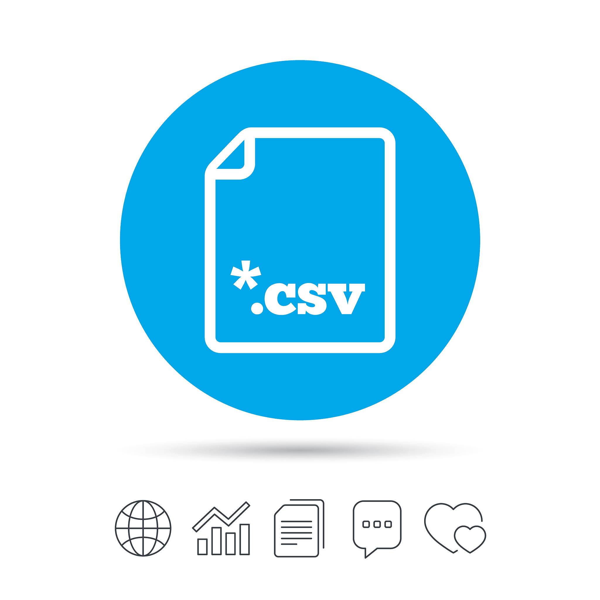 file document icon download csv button