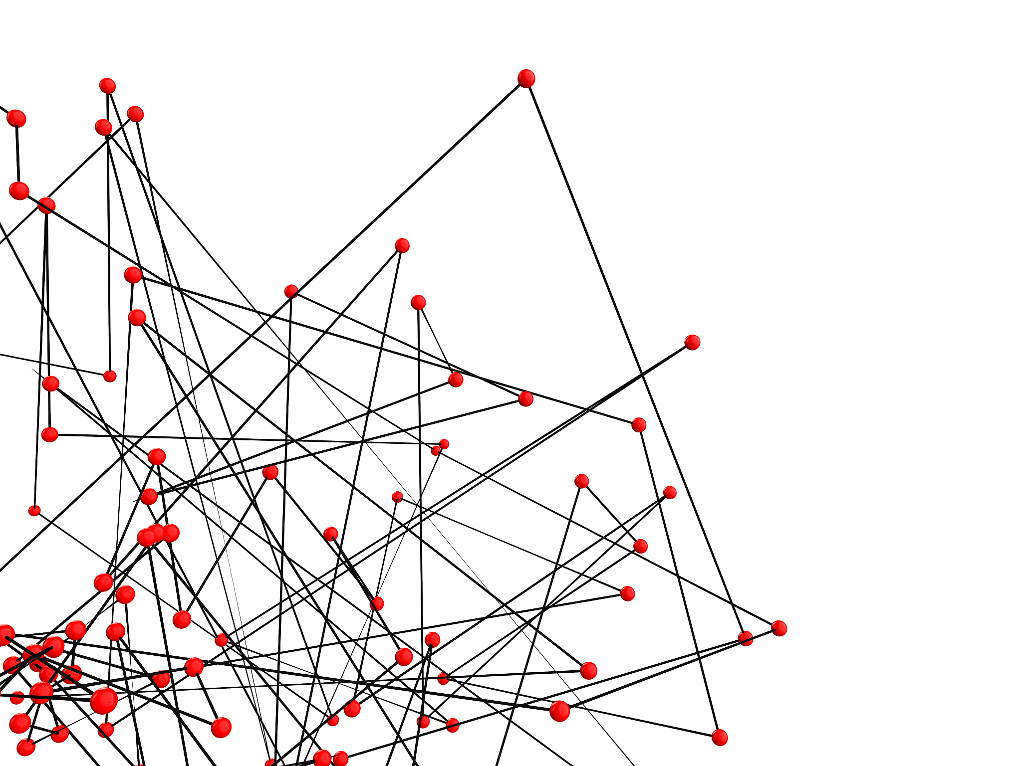 3d futuristic red and black shape