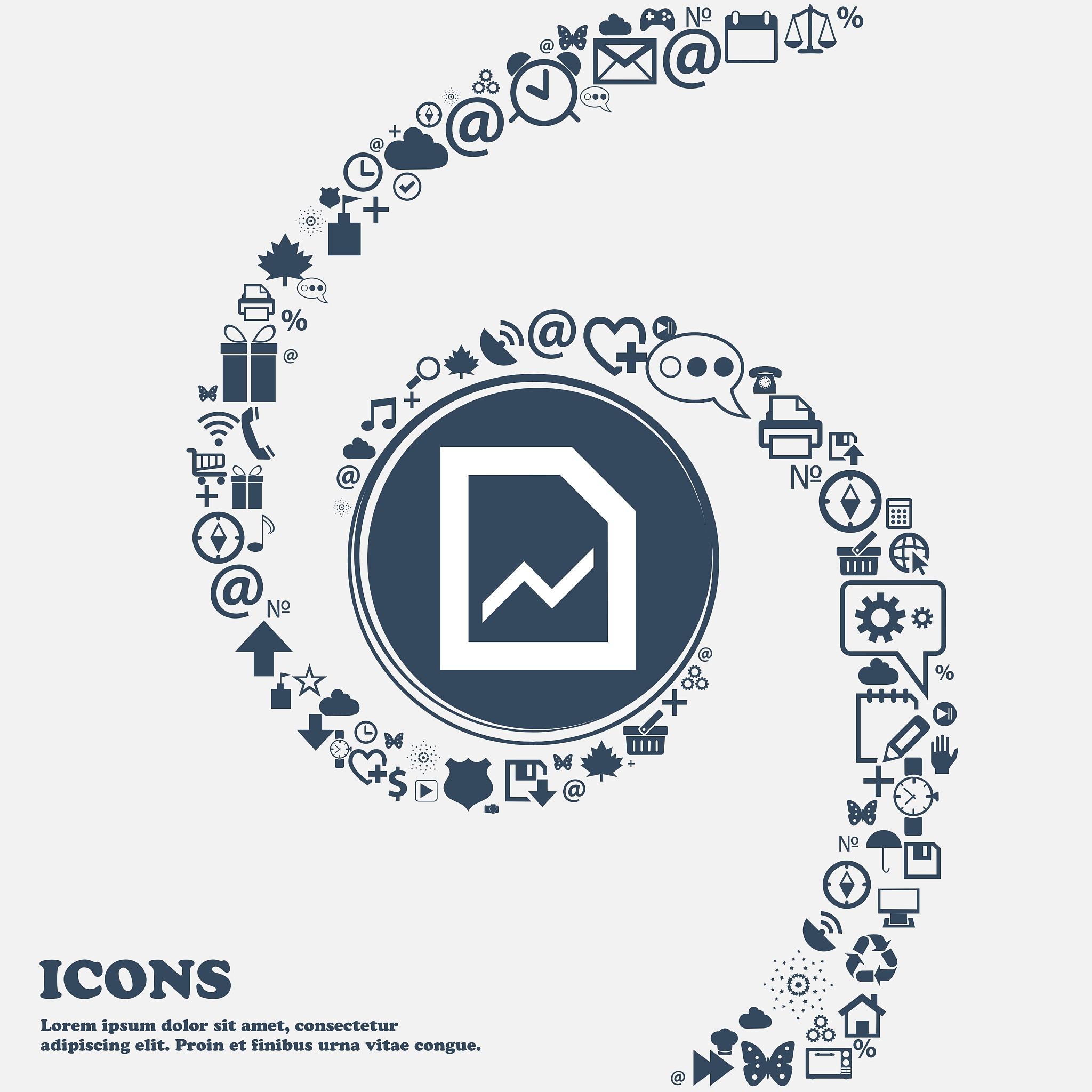 growth and development concept graph of rate icon