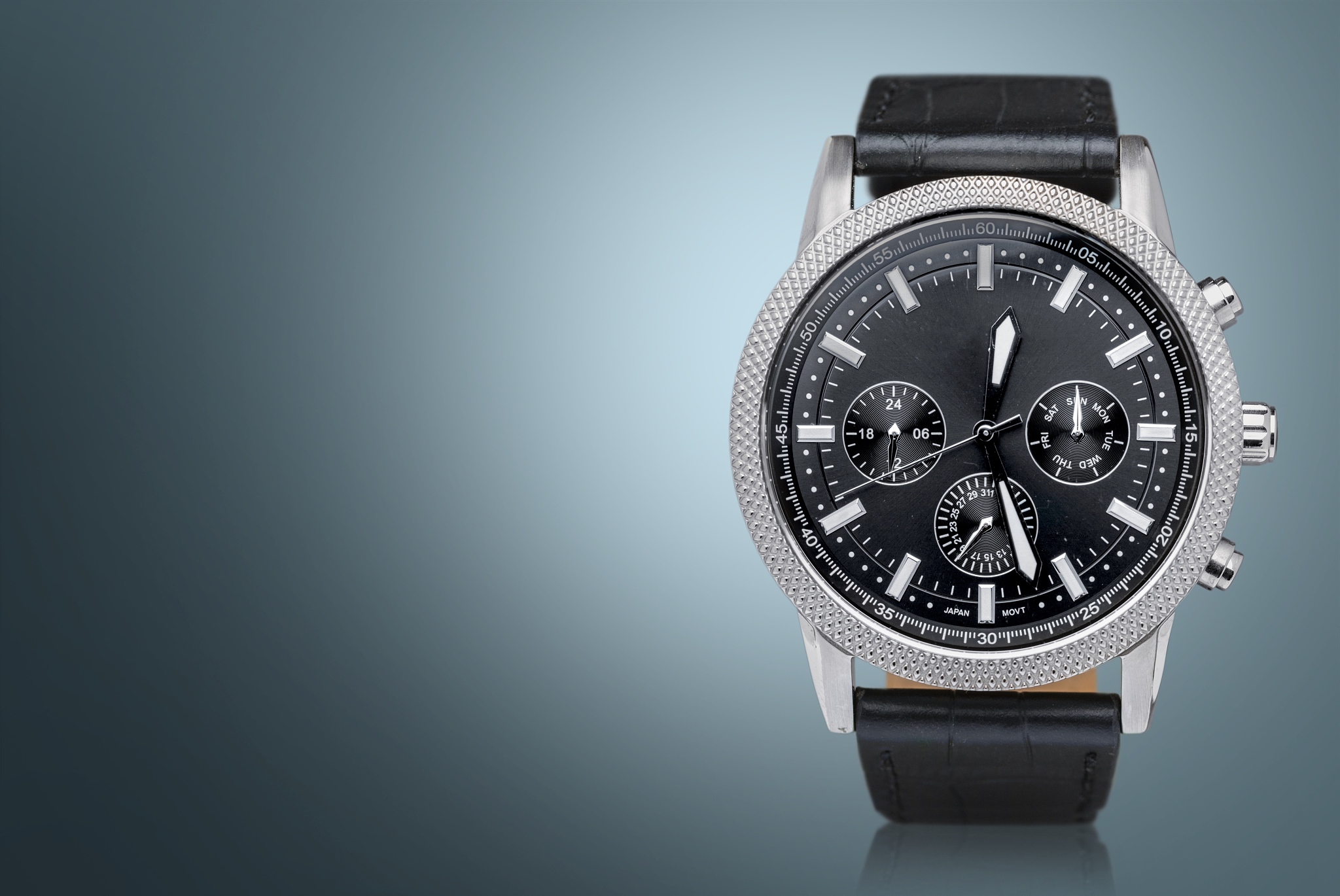 watch. men's mechanical watch isolated on white background