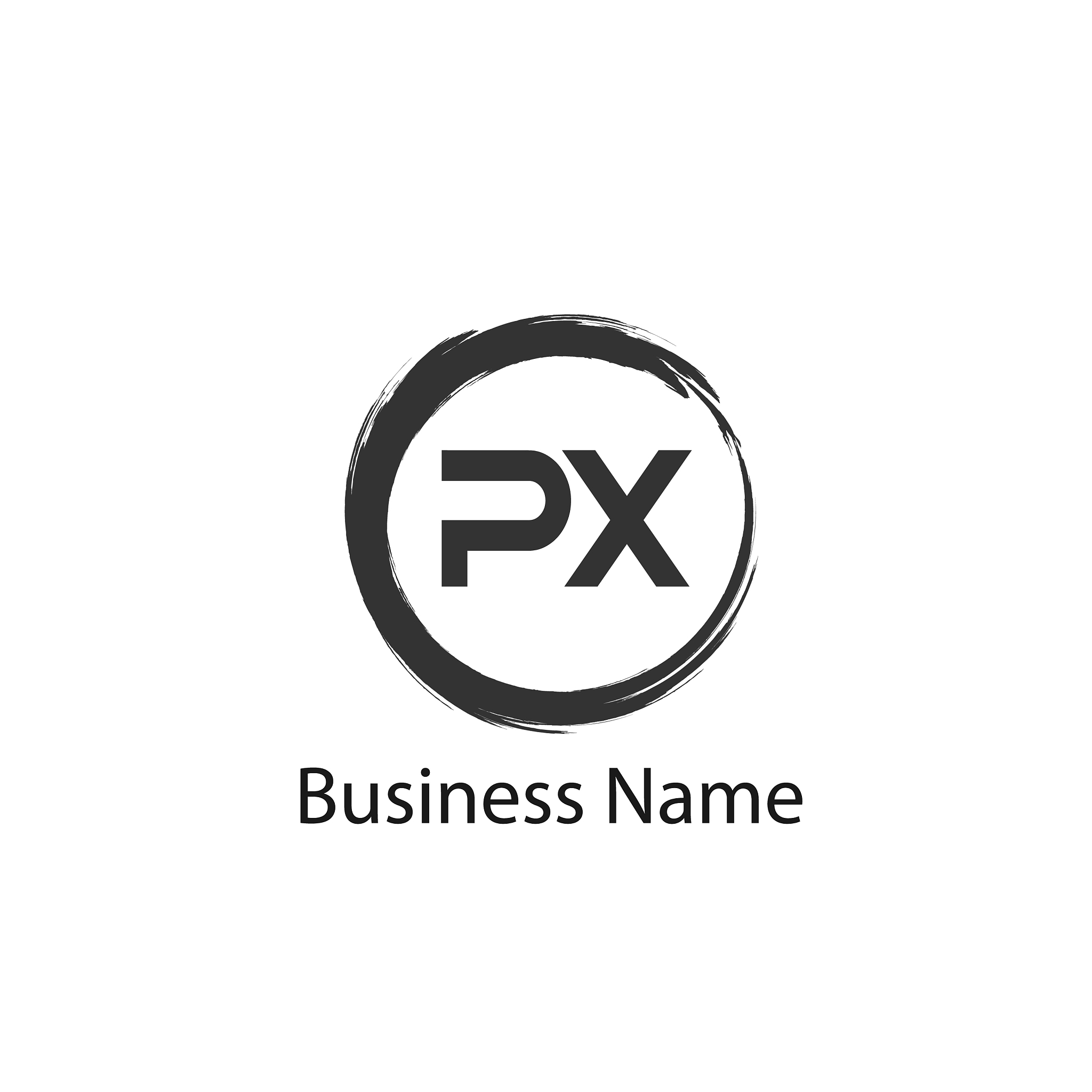 initial letter px logo template design
