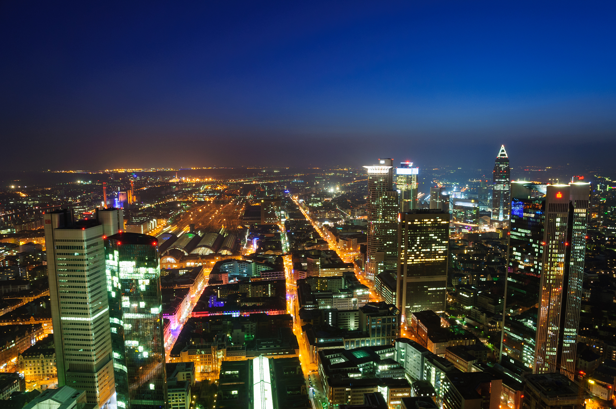 aerial view of frankfurt