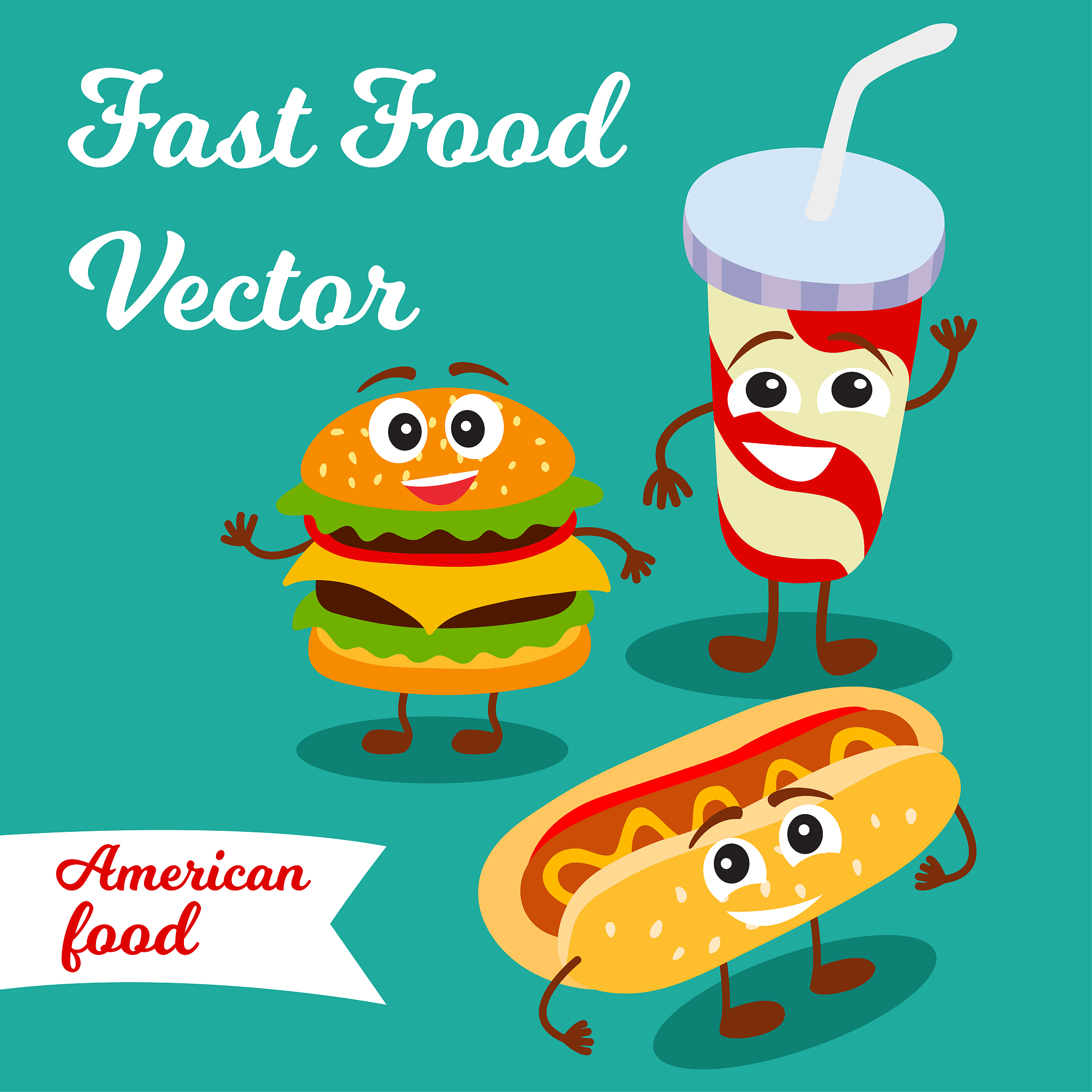 炸鸡狂欢盛宴！肯德基疯狂星期四插画设计