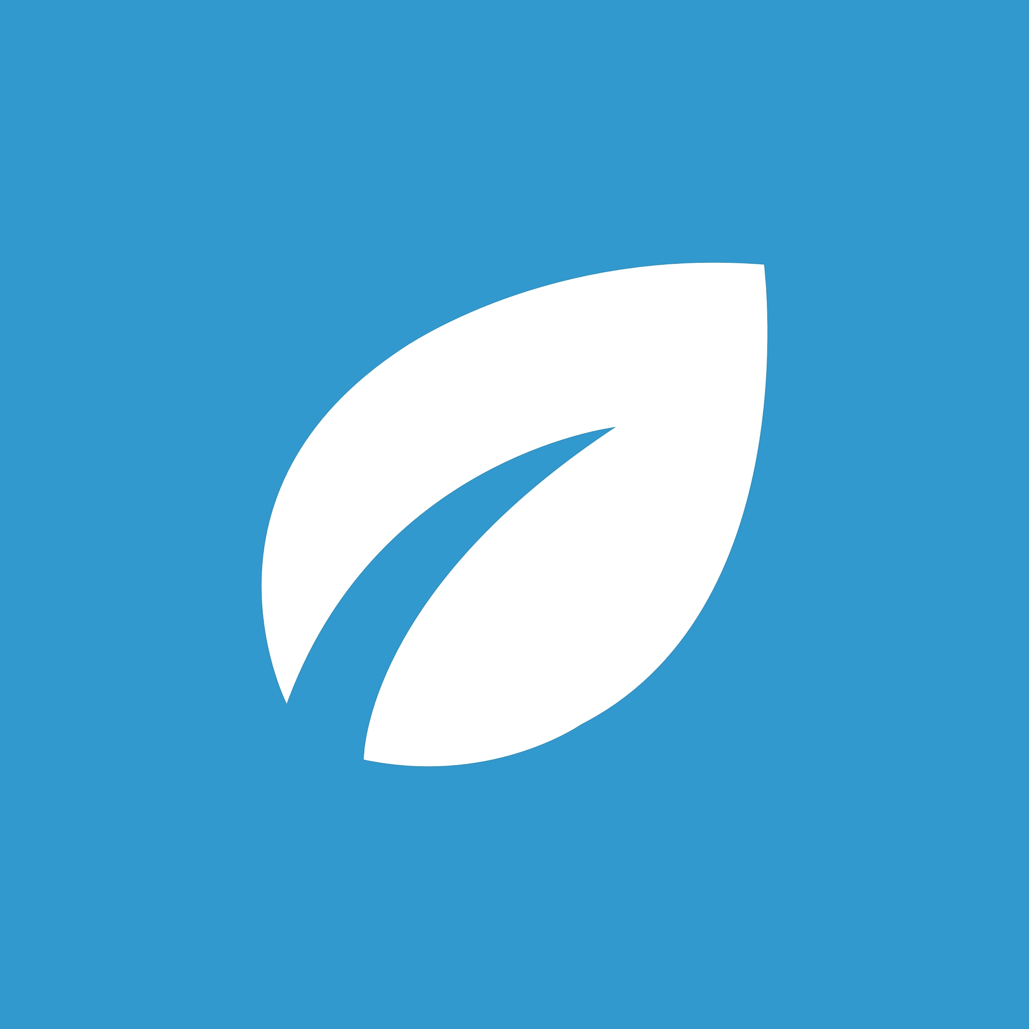 plant icon white on the blue background