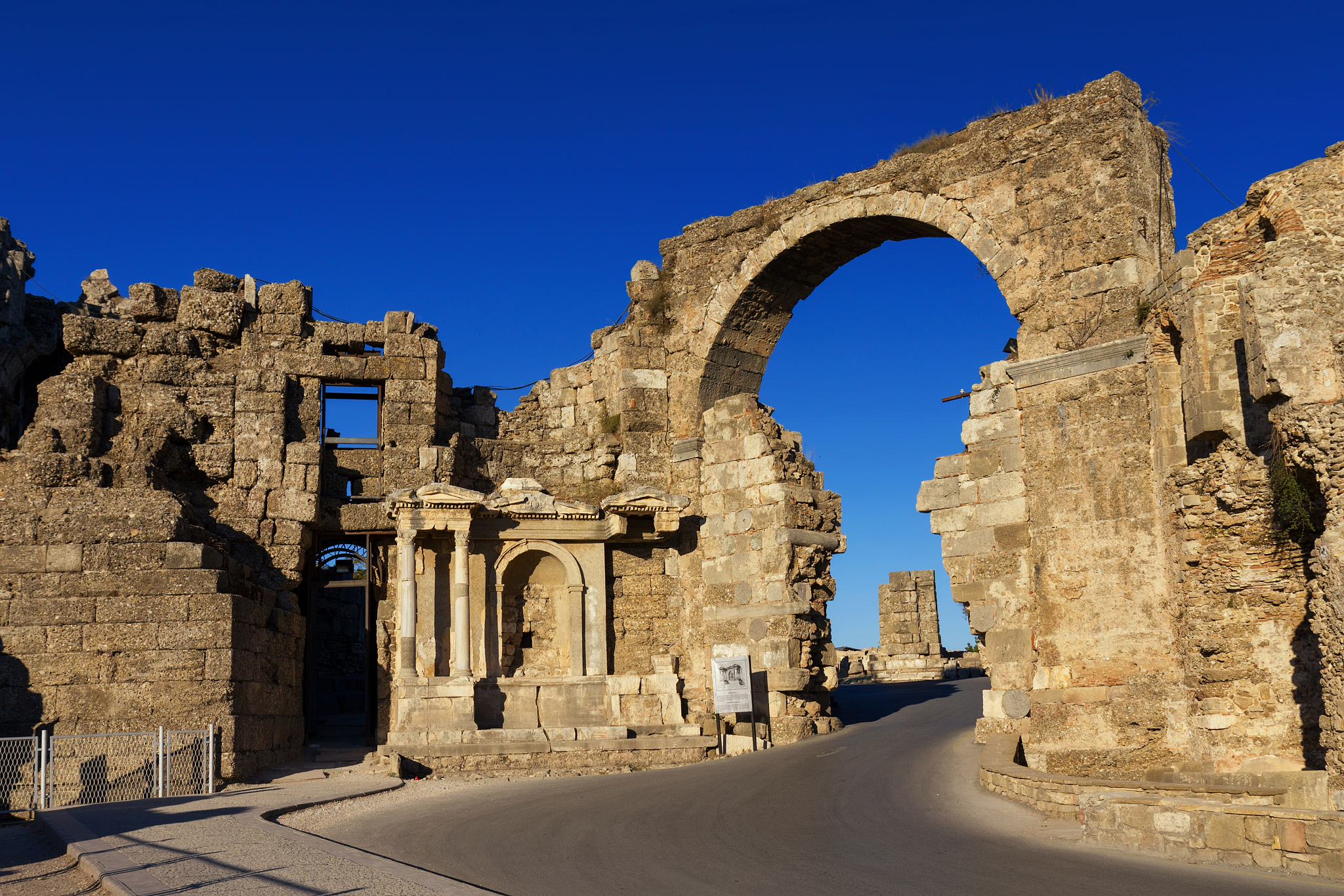 vespasian gate in side, turkey