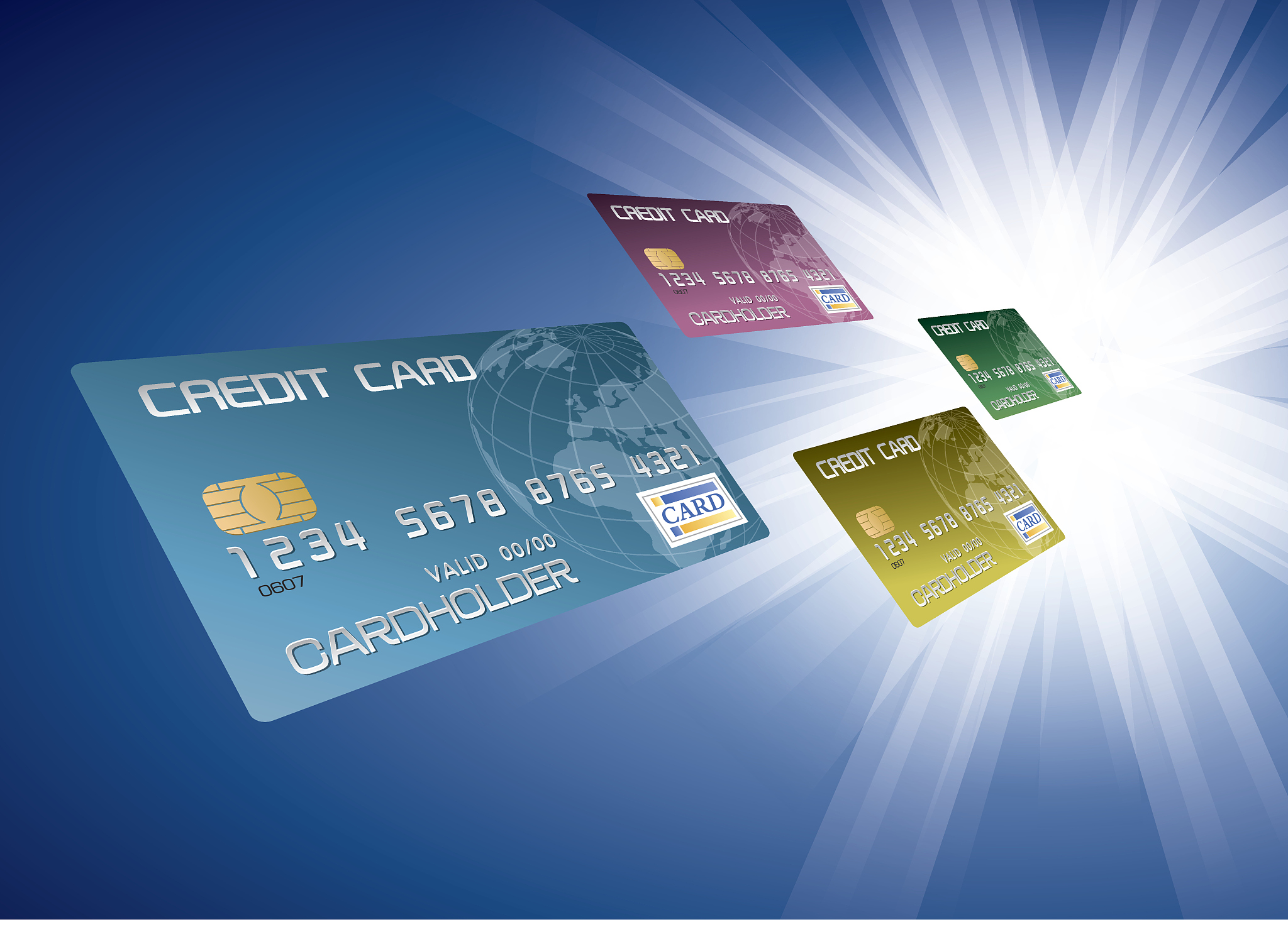 flying credit cards