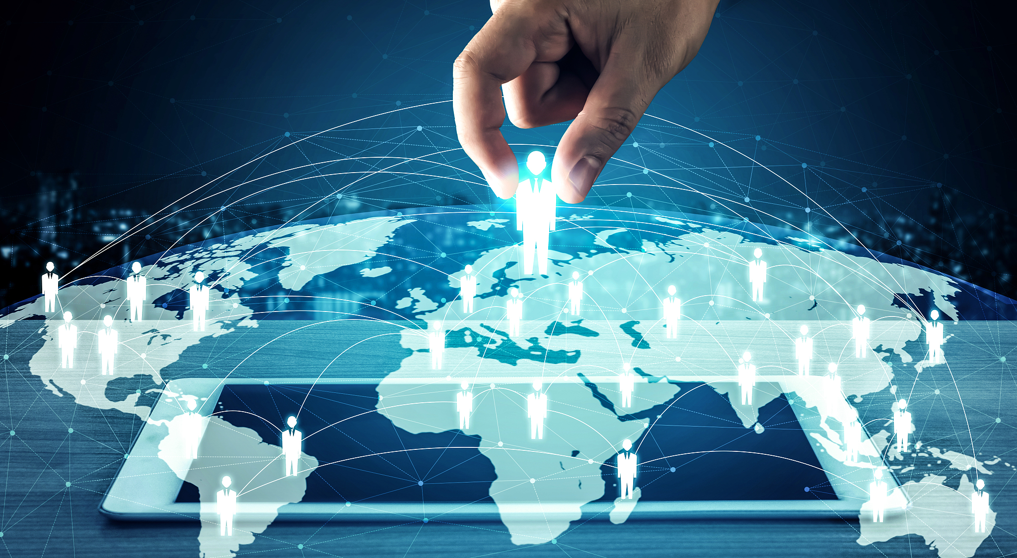 people network, human resources and customer relationship manage