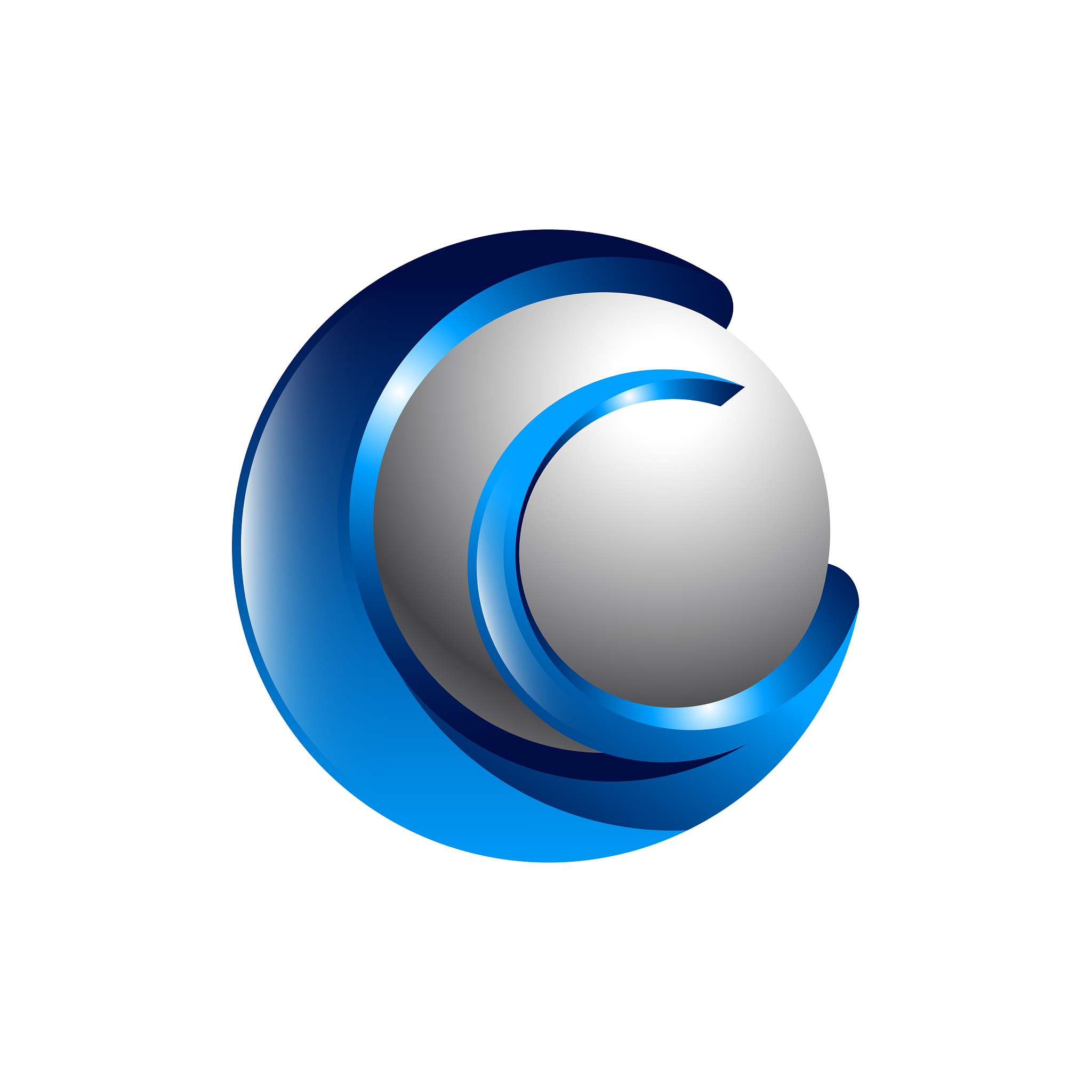 creative abstract 3d sphere logo design template