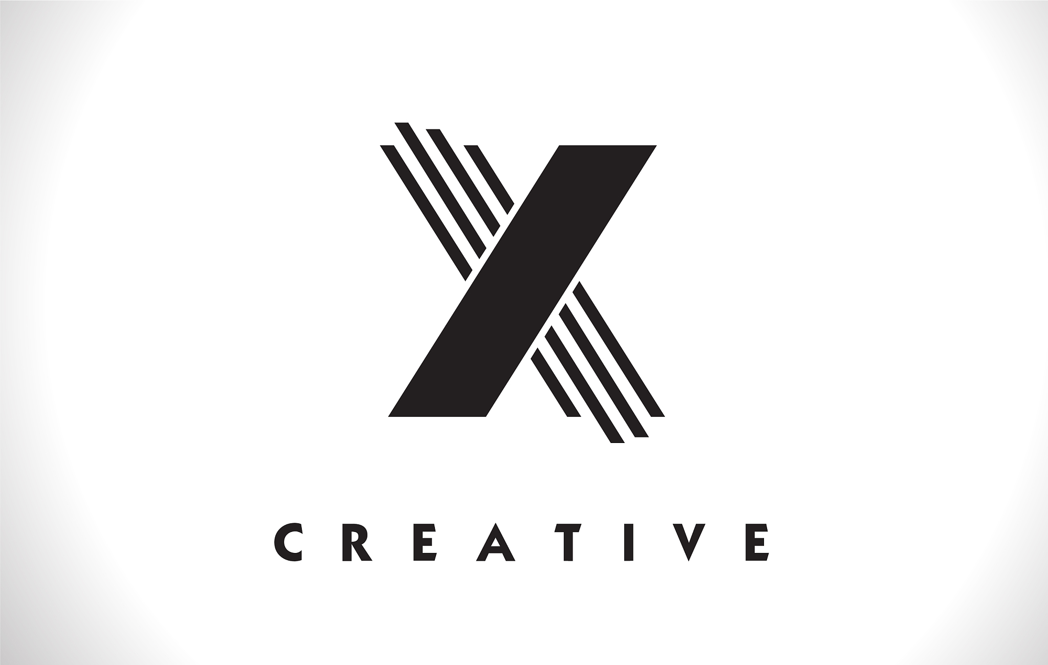 x logo letter with black lines design line letter