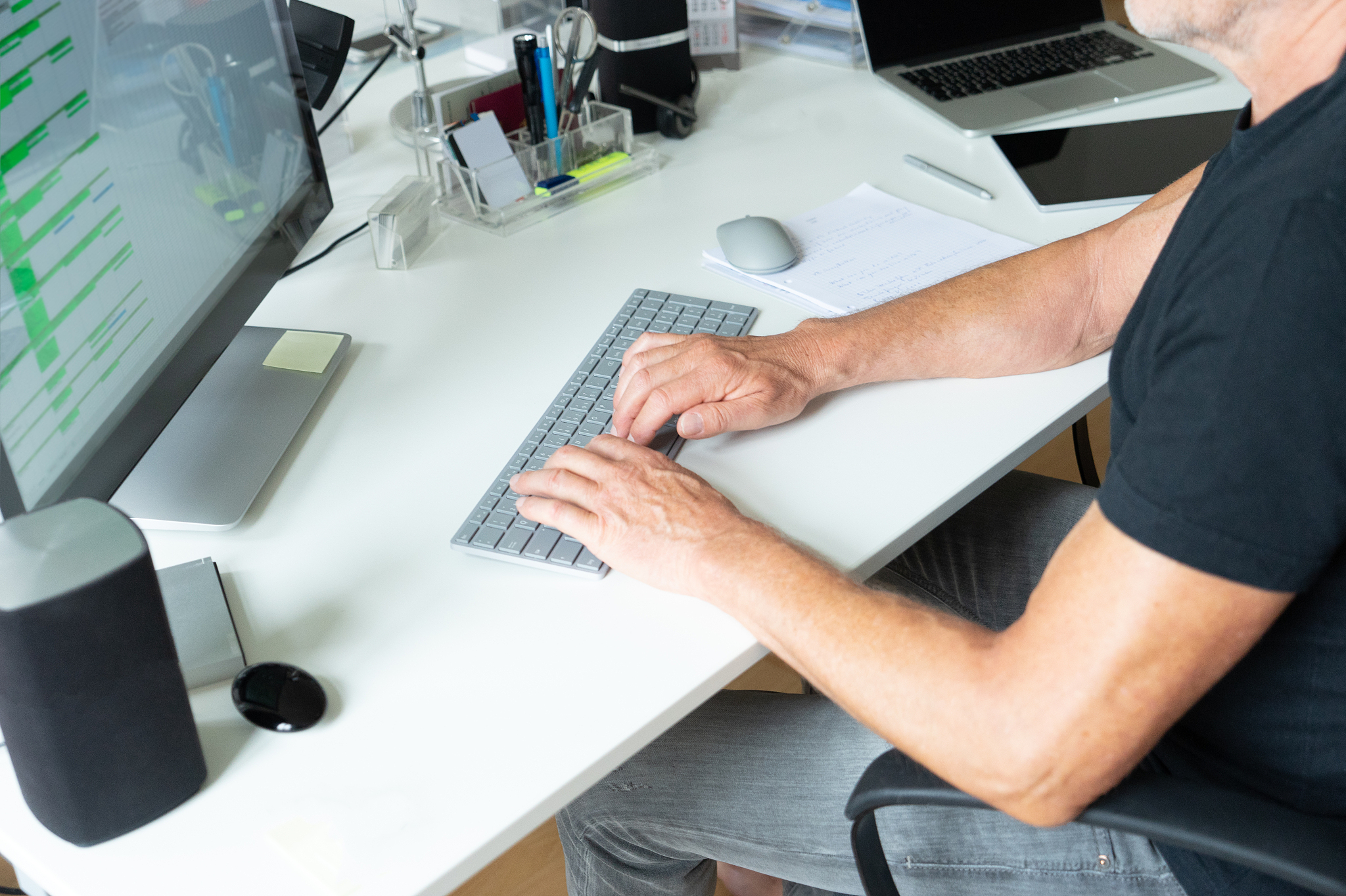 small business owner at work