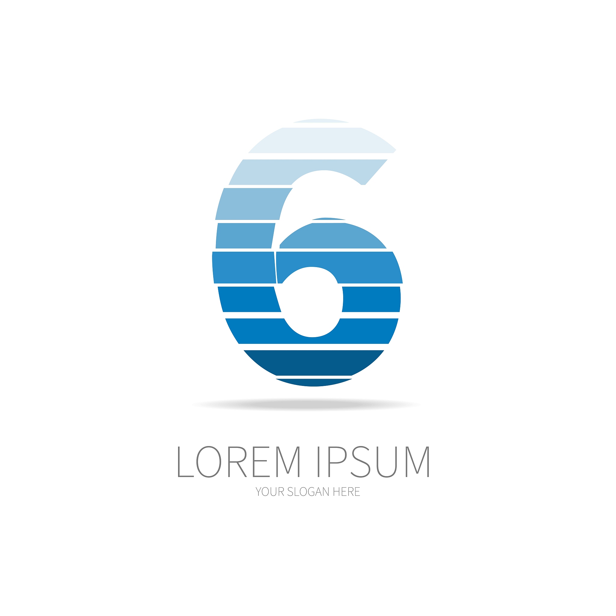 number 6 logo design