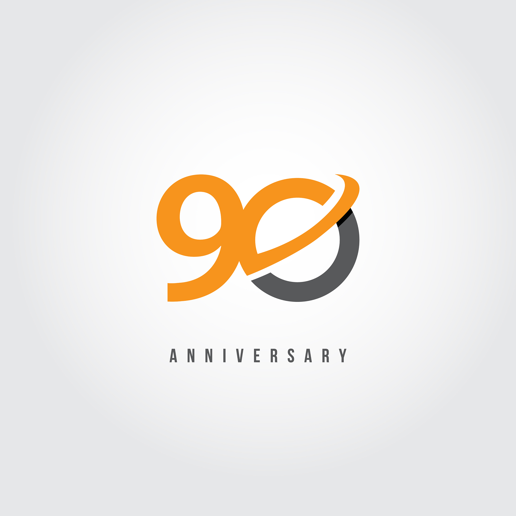 90 year anniversary template design