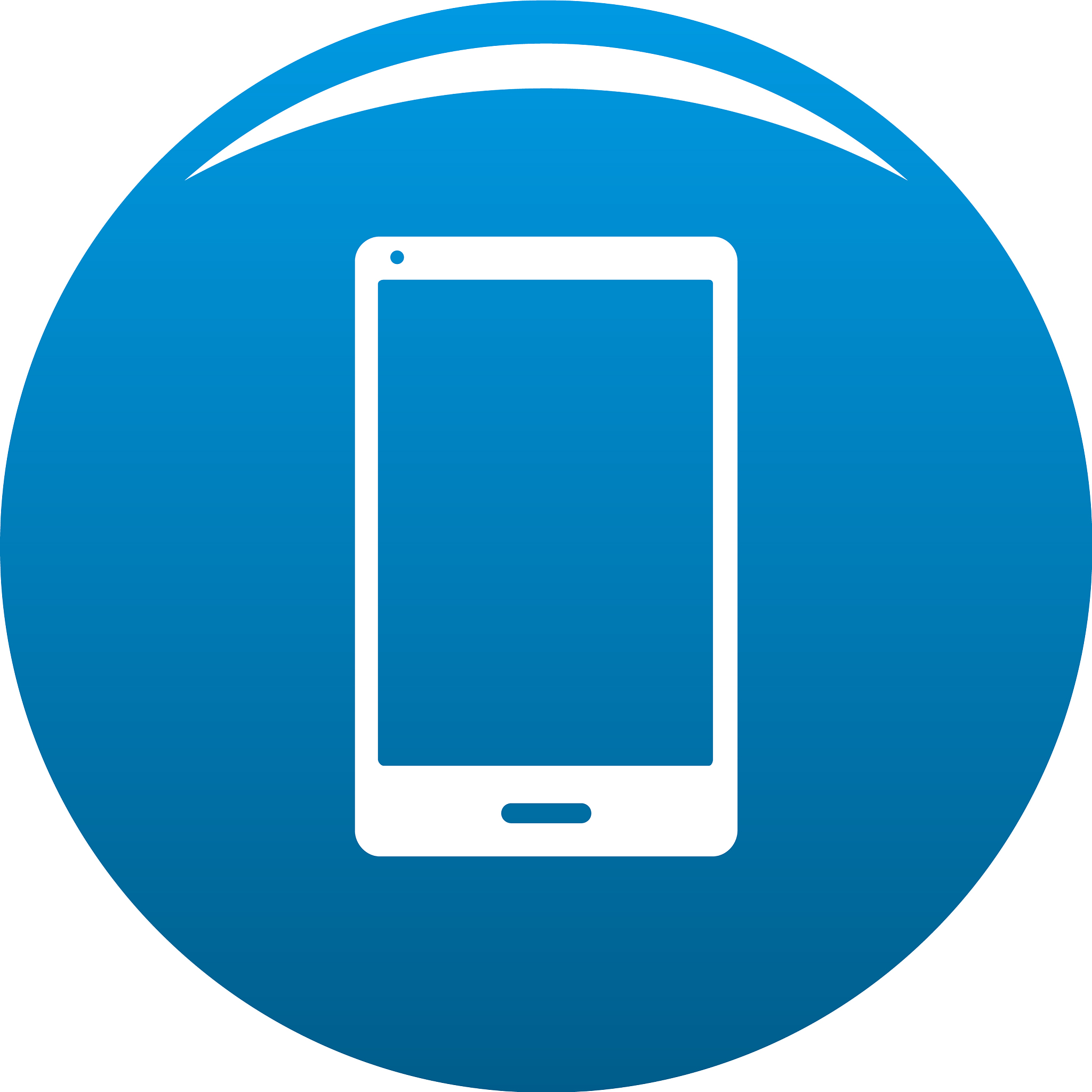 smartphone icon blue