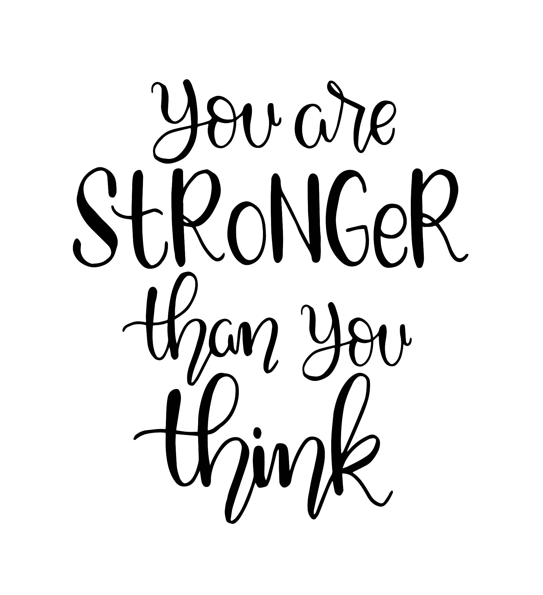 you are stronger than you think card. stock illustration, motiva