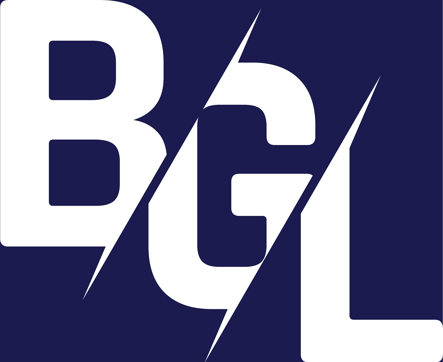 monogram letters initial logo design bgl