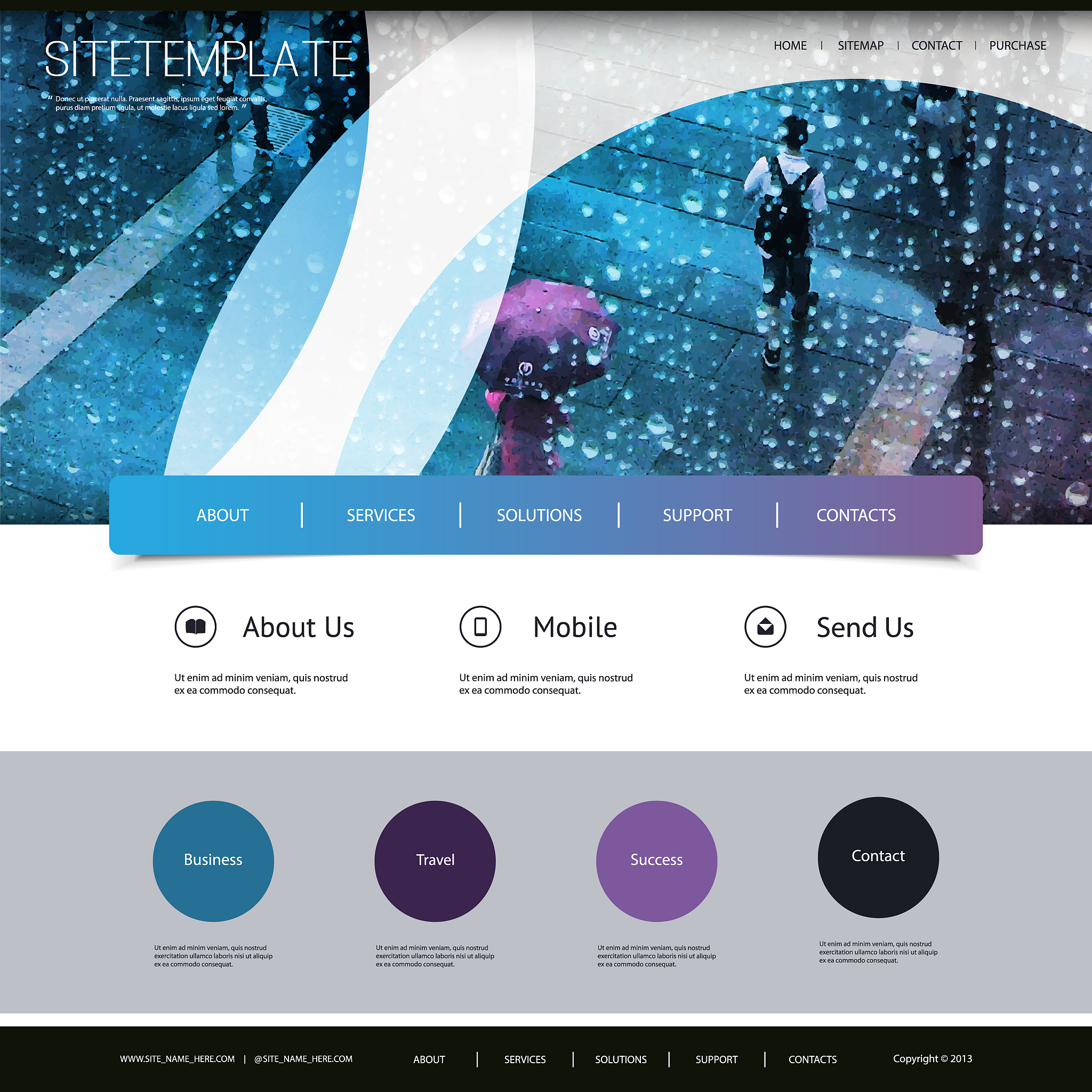 one page website template