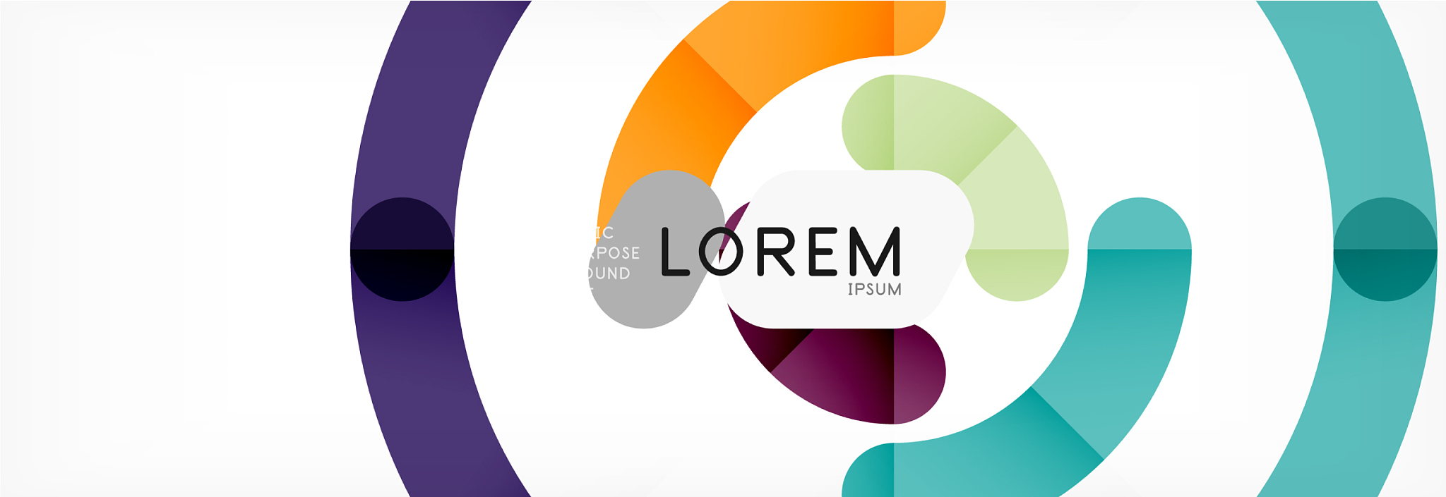 line design circles abstract background