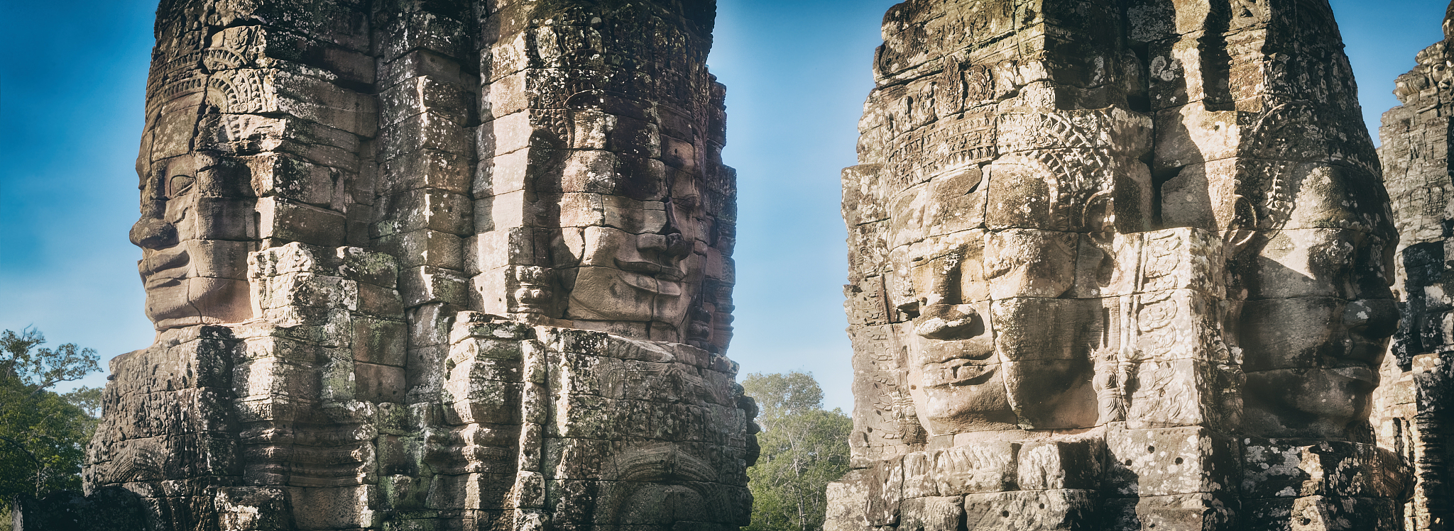 buddha faces in bayon temple in angkor thom. siem reap. cambodia