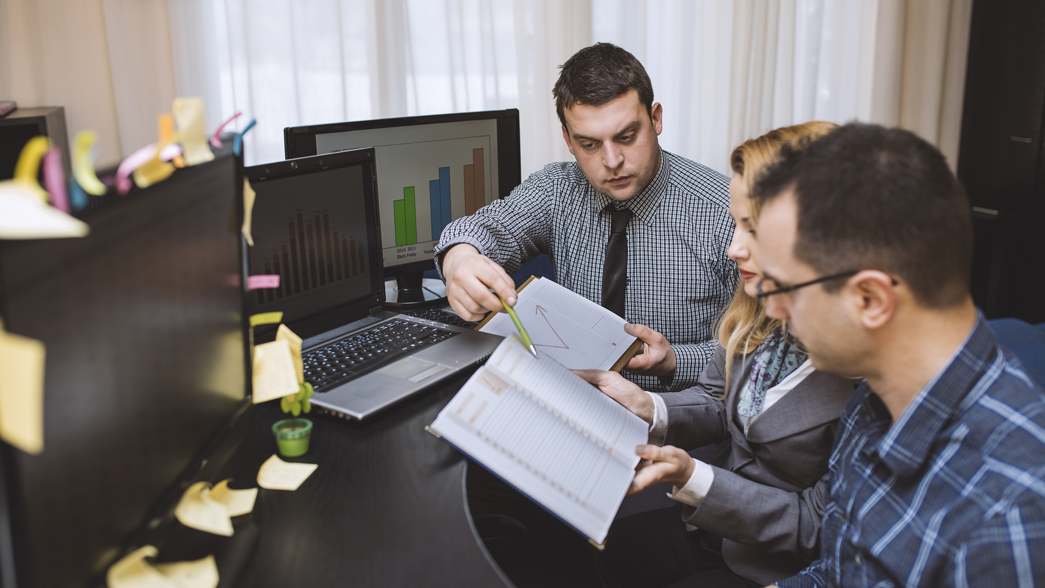 business people focused on their work