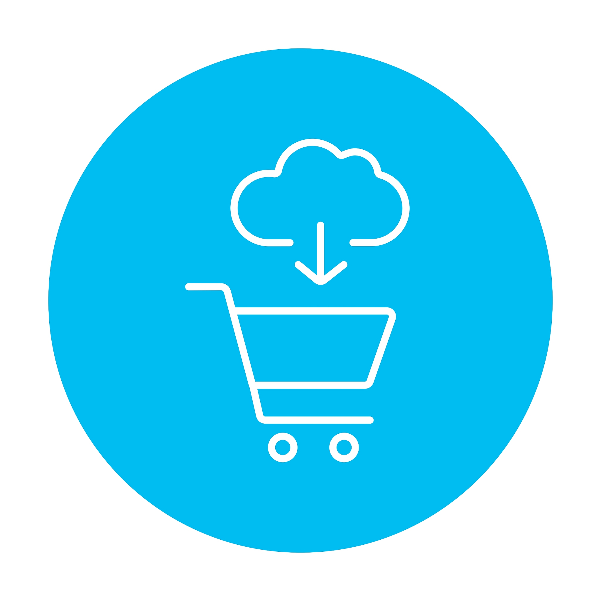 online shopping line icon