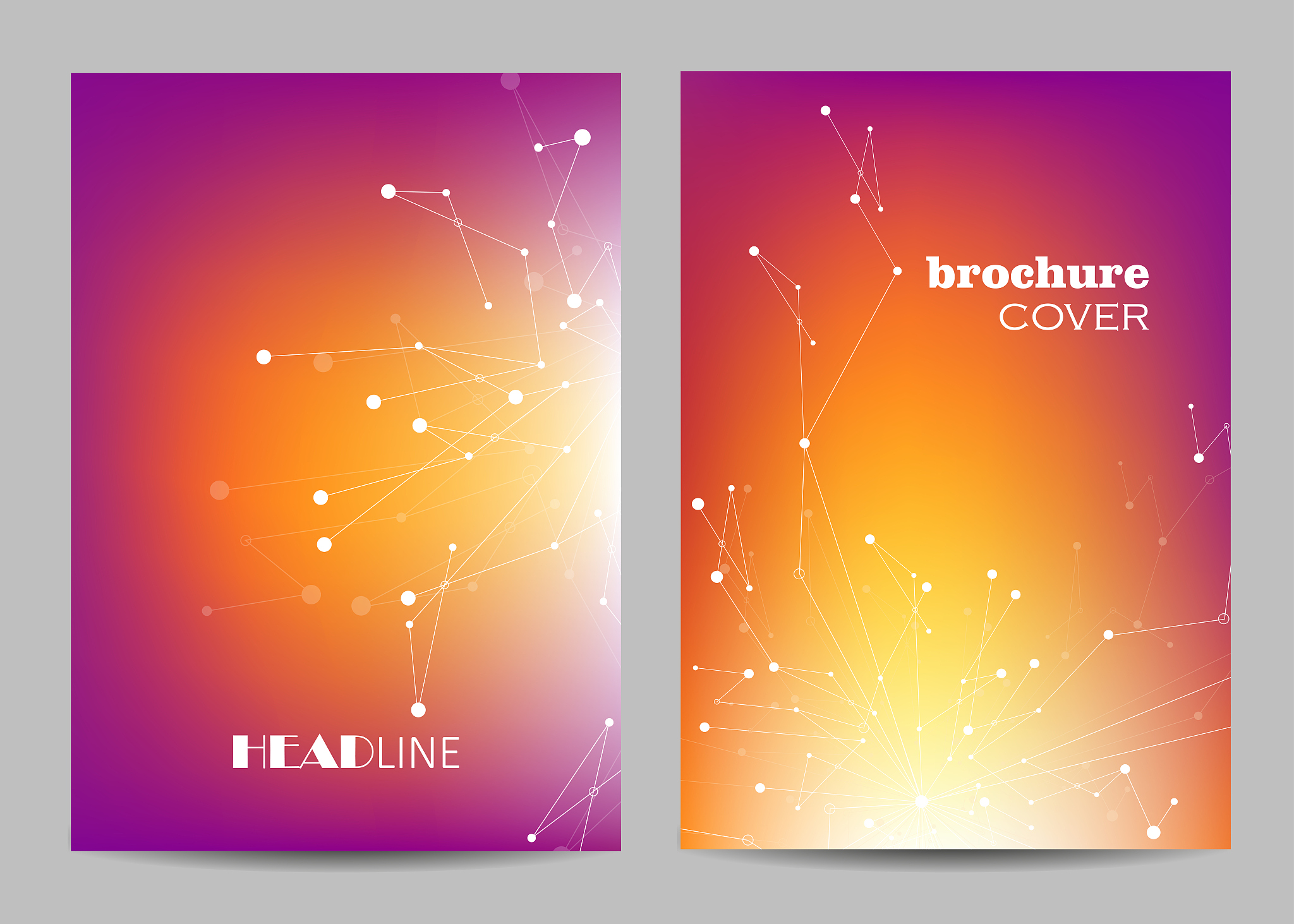 vector templates for brochure cover in a4 size.