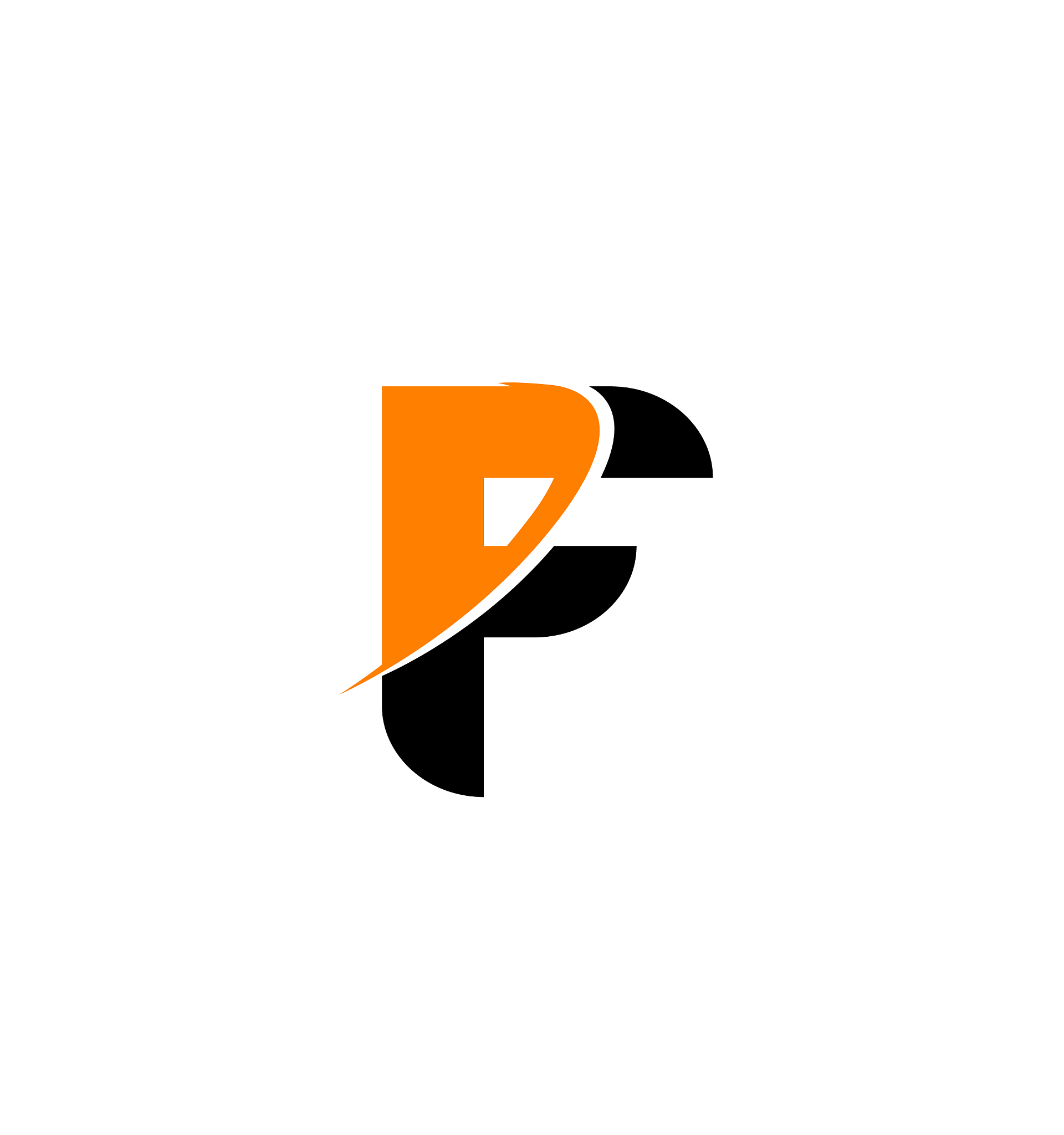letter f logo creative concept icon