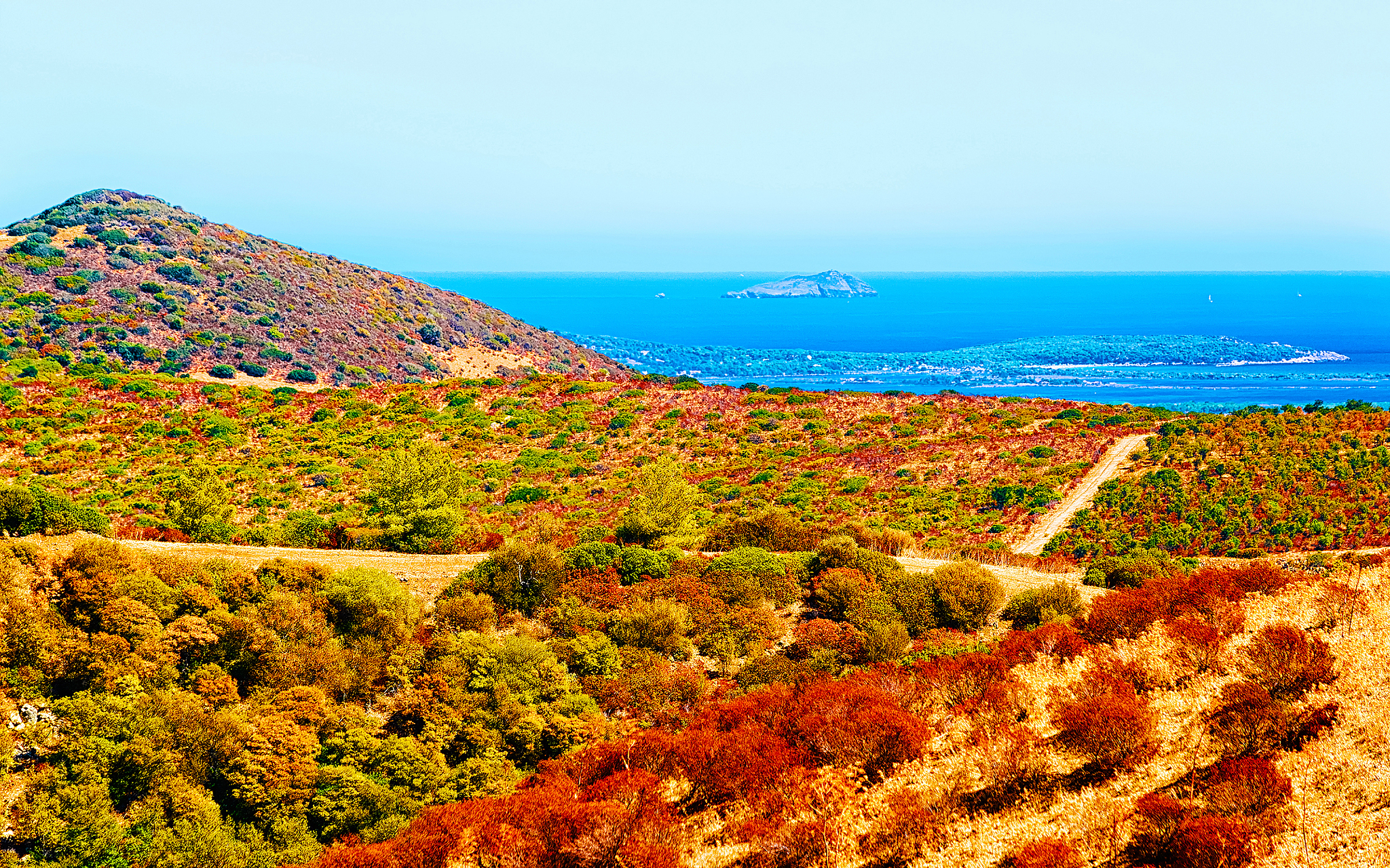 landscape and mediterranean sea teulada cagliari sardinia reflex