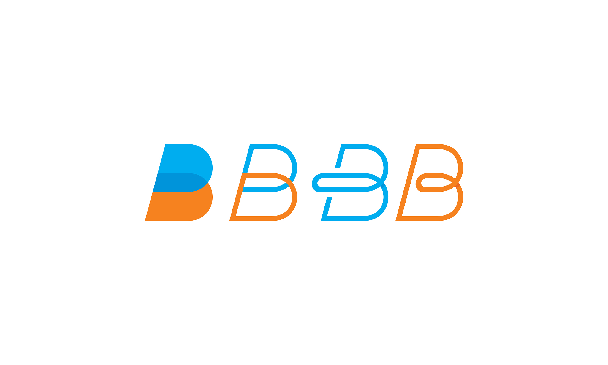 abstract initial b logo icon