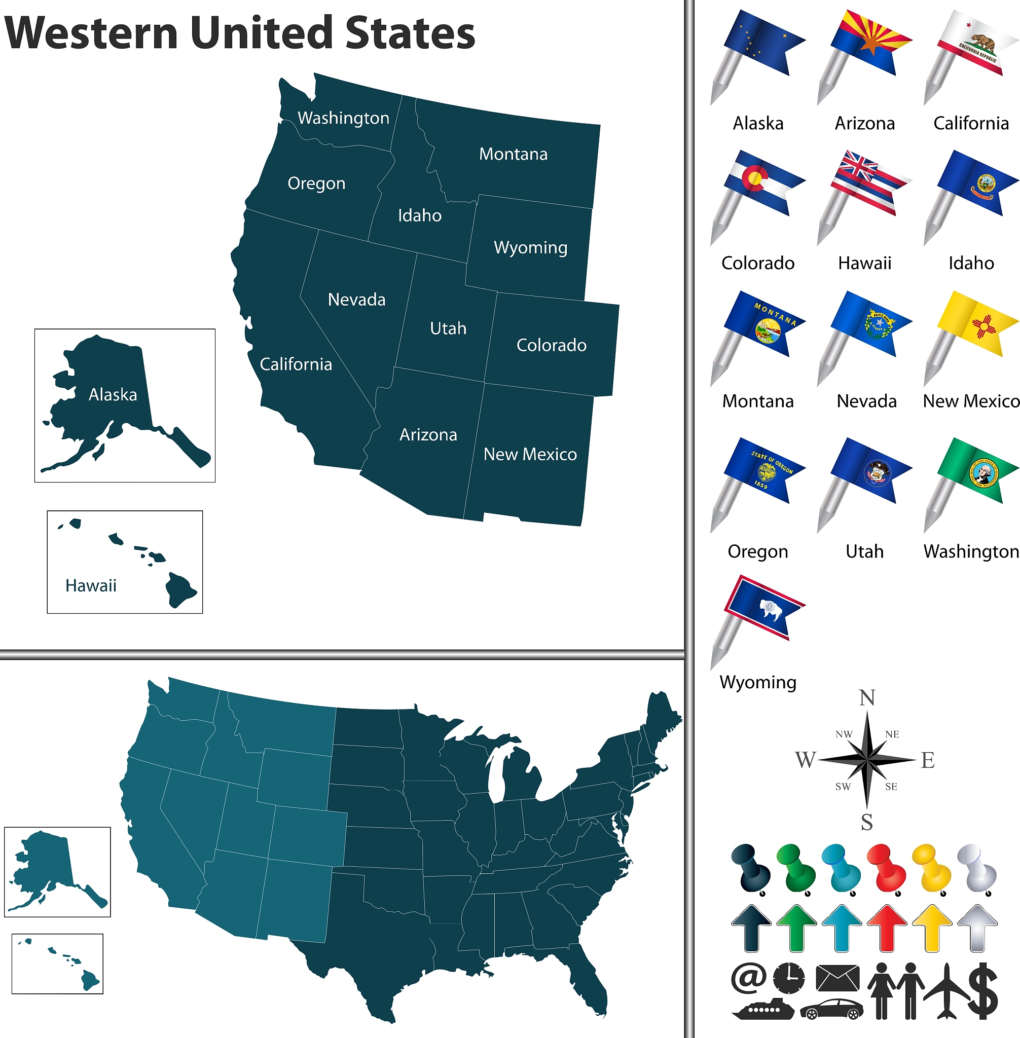 map of western united states