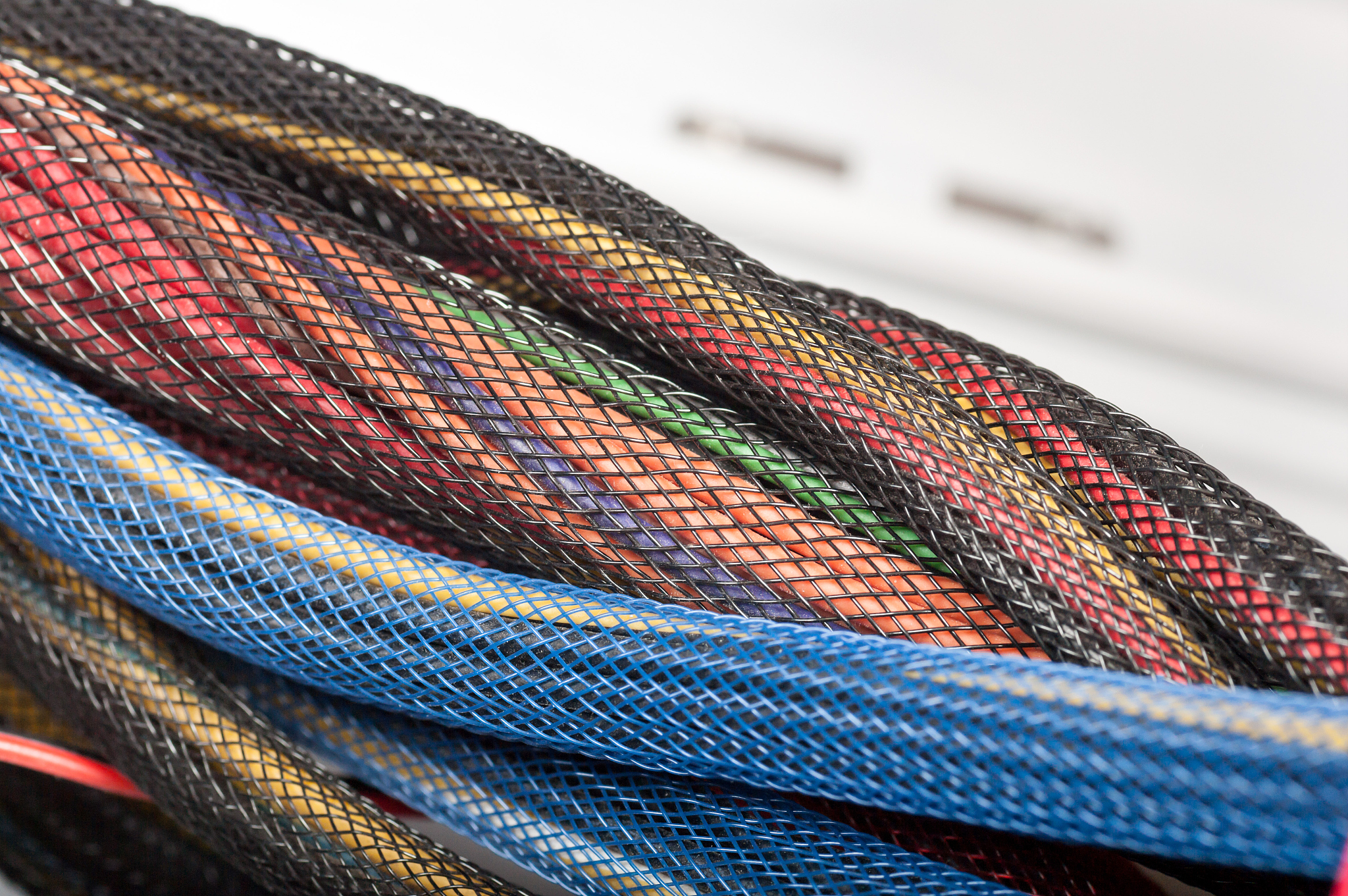 wires of the psu closeup