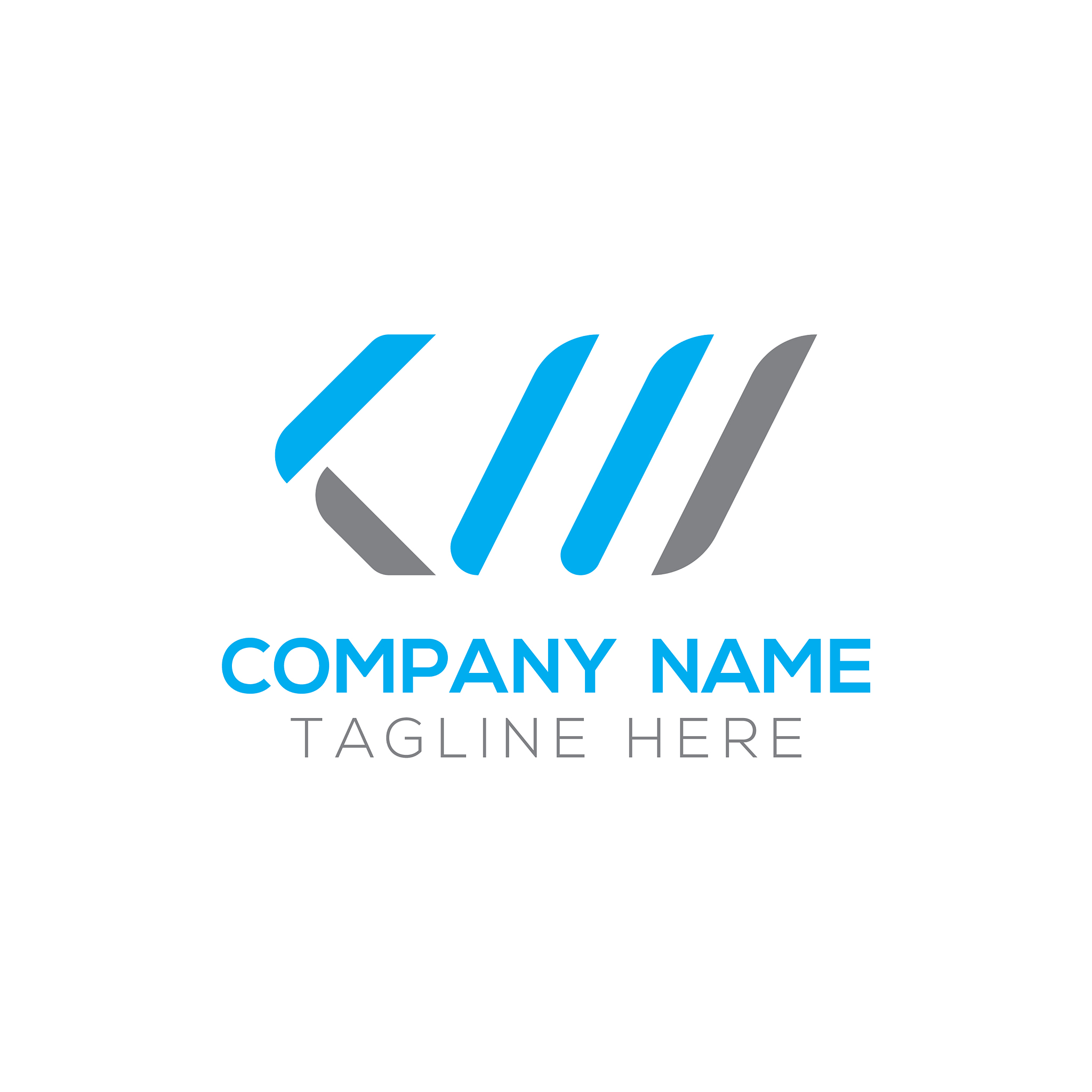 initial alphabet kw logo design template abstract