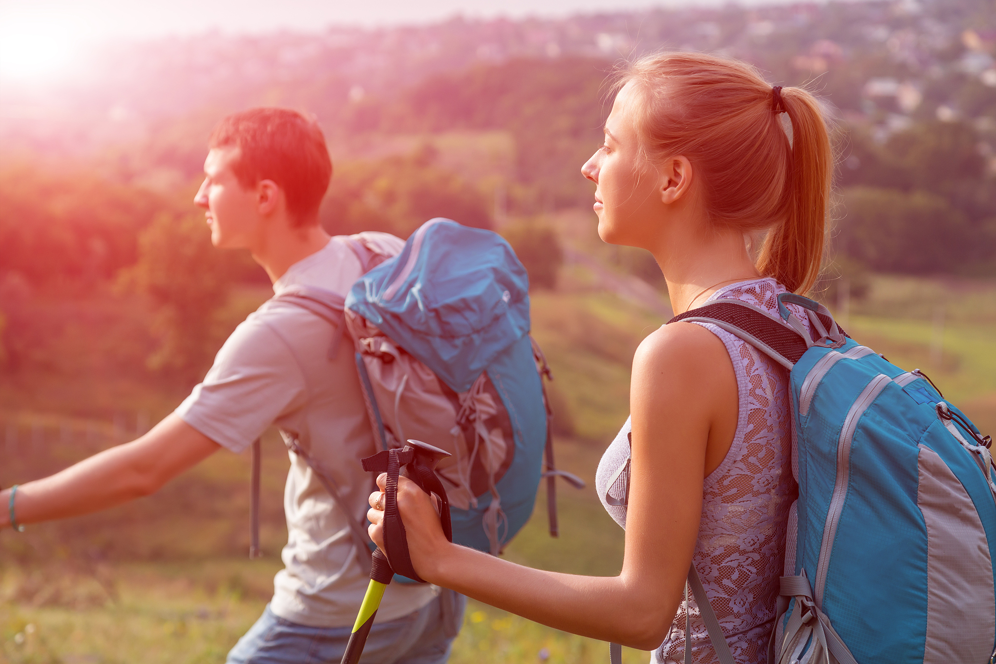 excited travelers