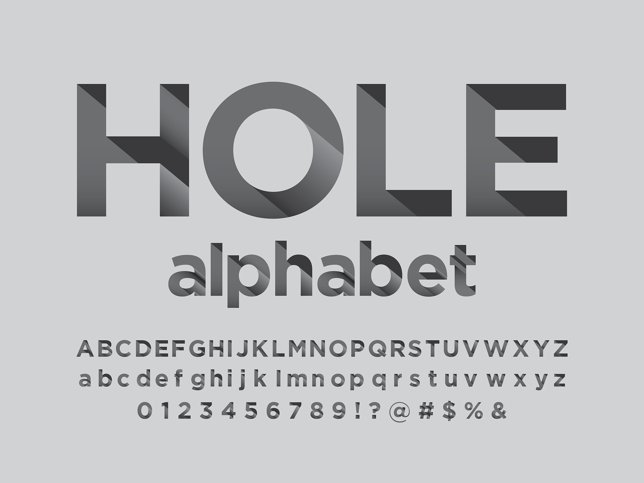 hollow font