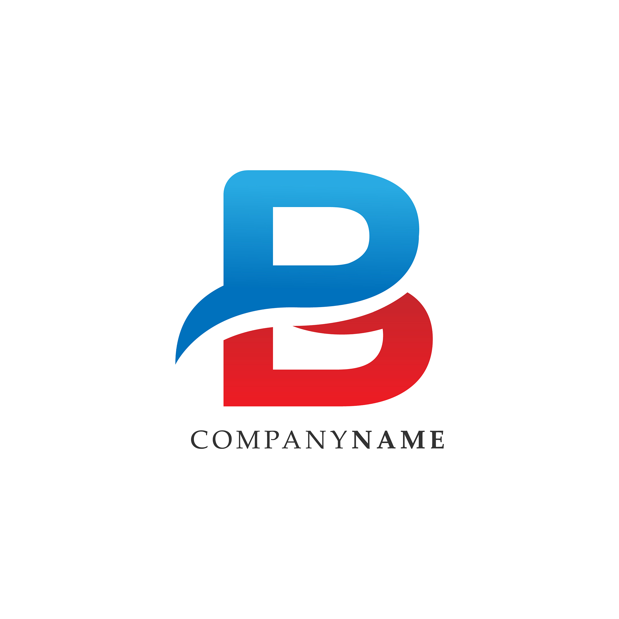 initial letter b lettermark logo